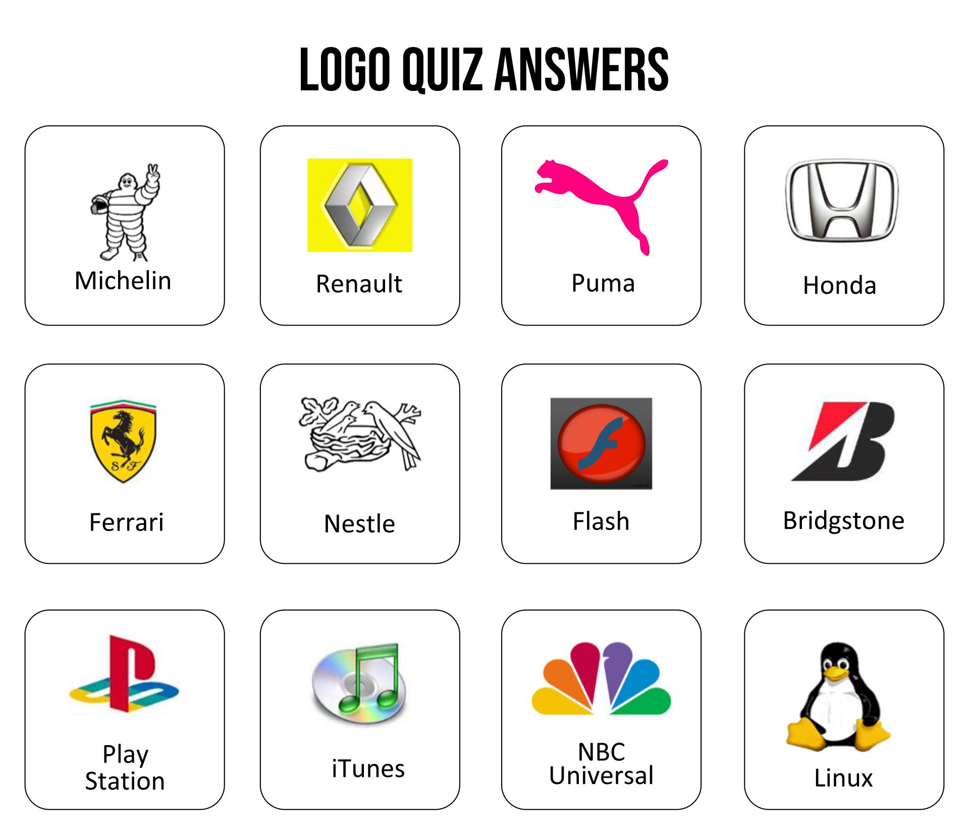 tidligere eftermiddag mobil 10 Best Logo Trivia Printable - printablee.com