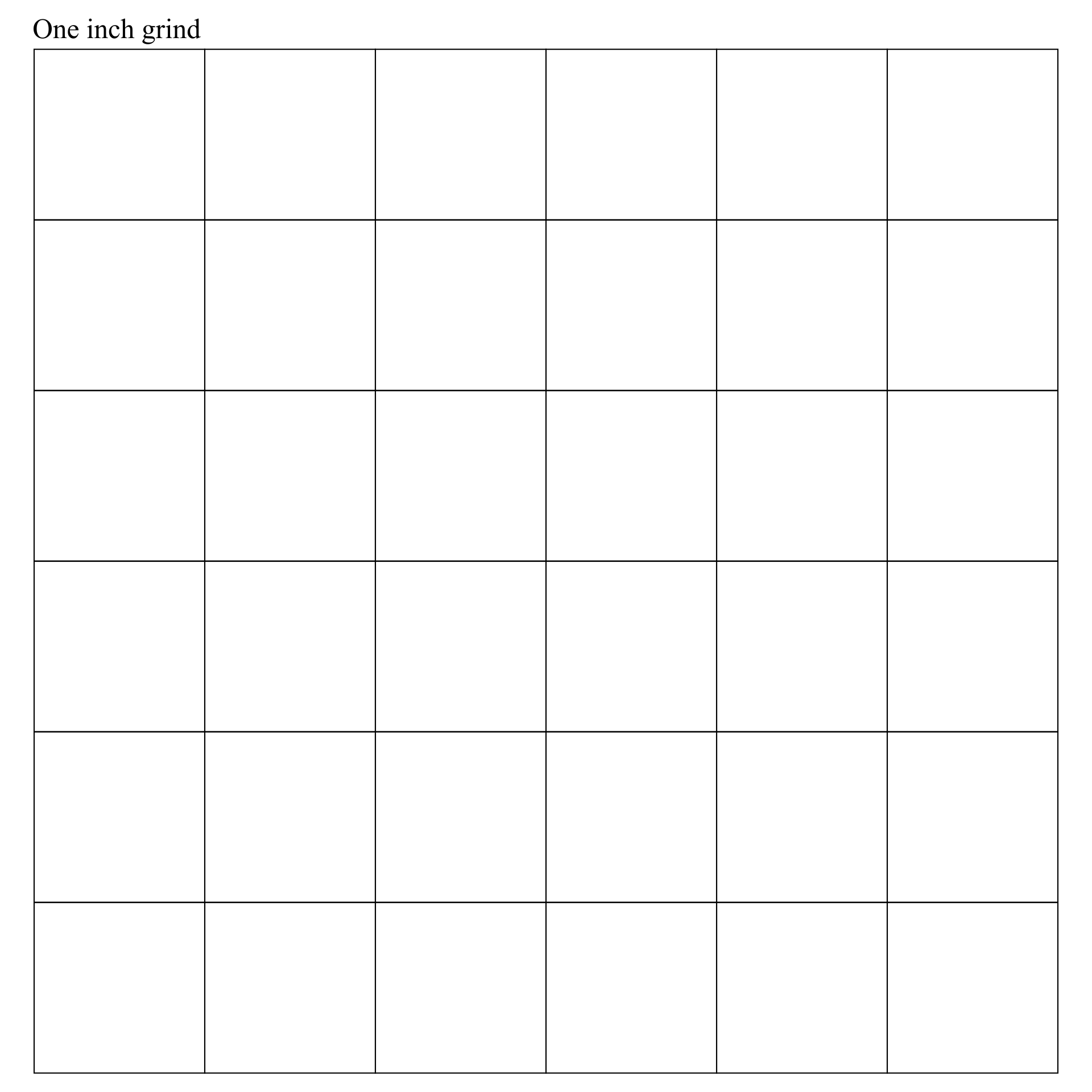 Printable 1 Inch Grid Paper