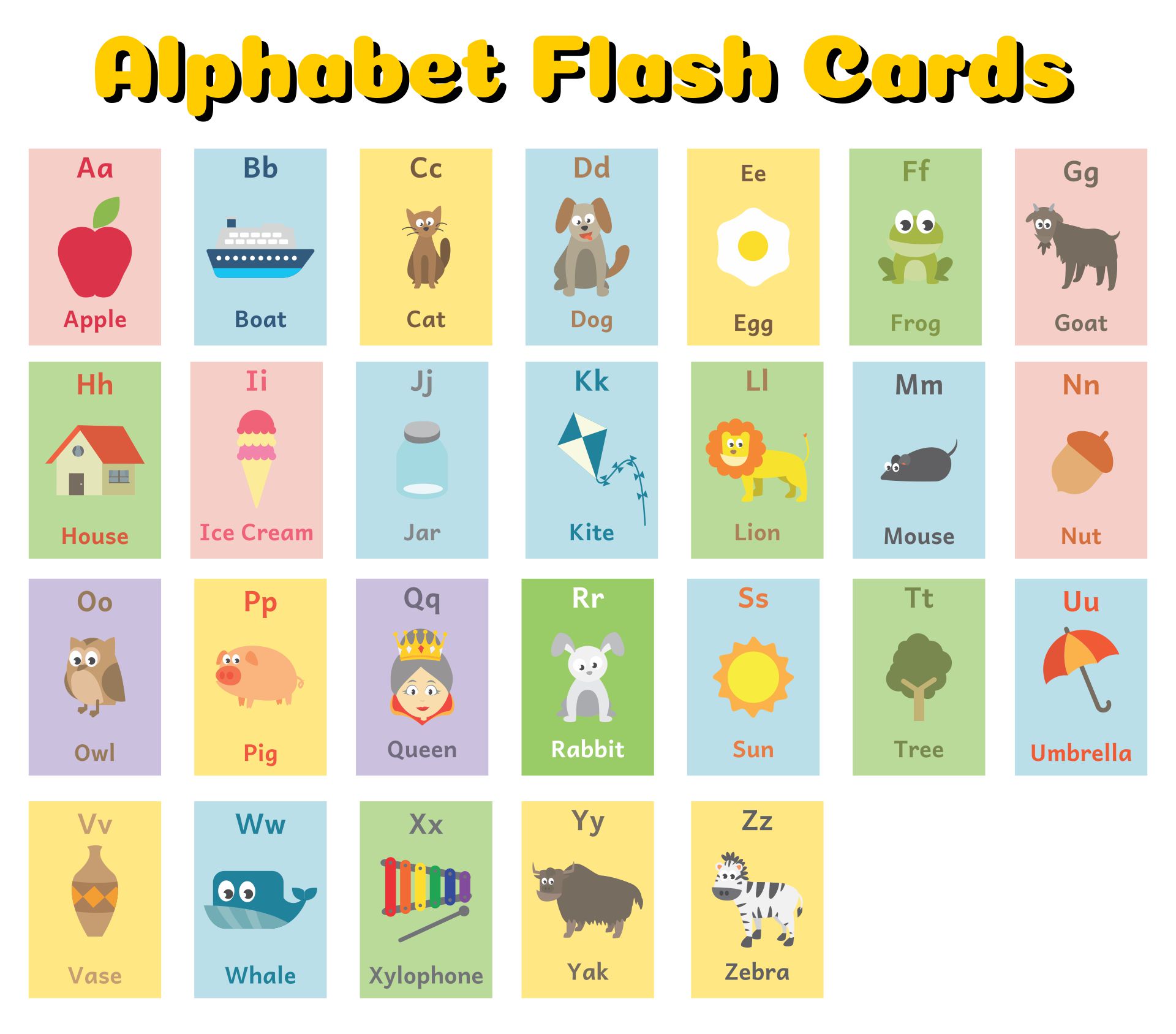 Printable Pictures For Each Letter Of The Alphabet