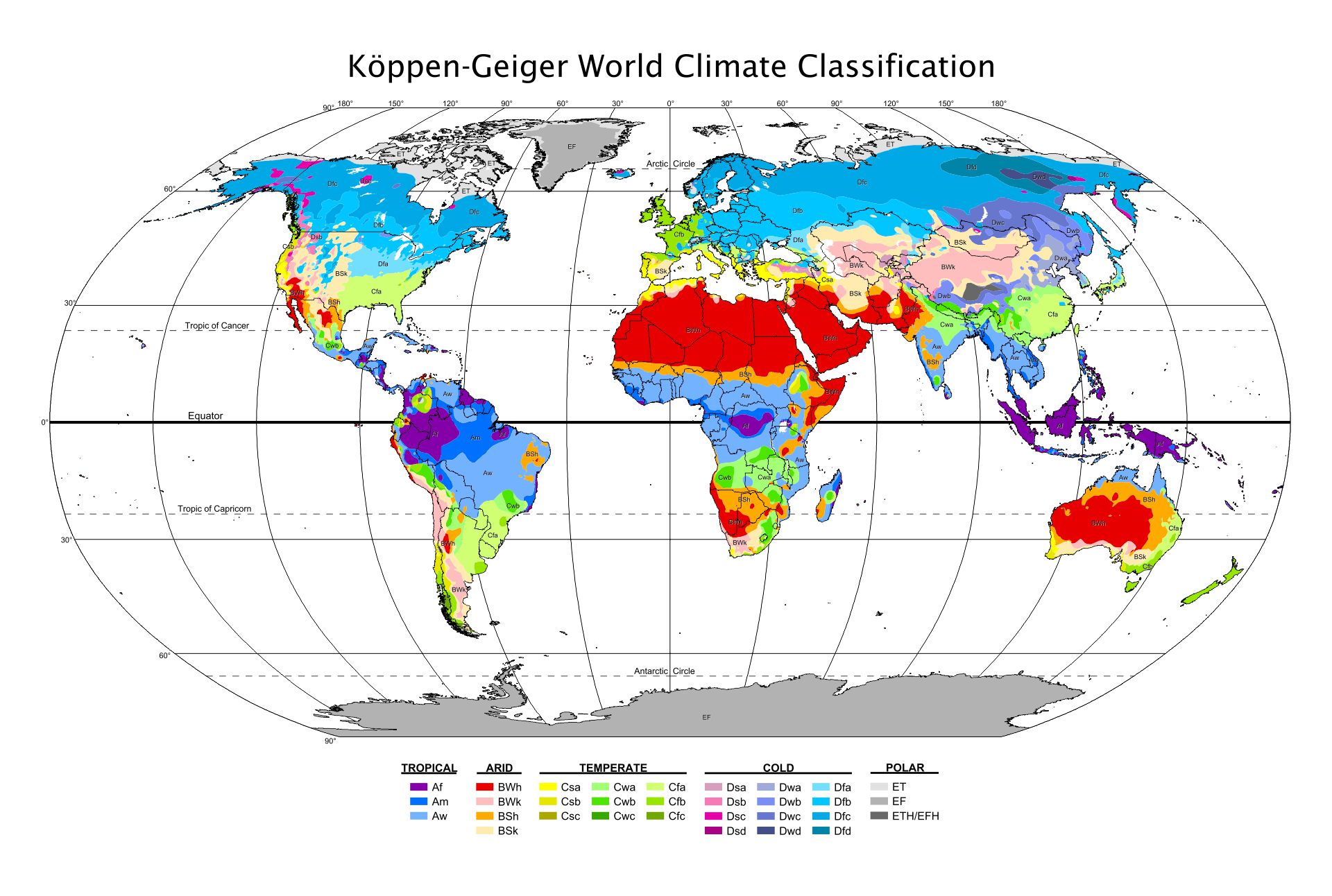 Simple World Climate Map
