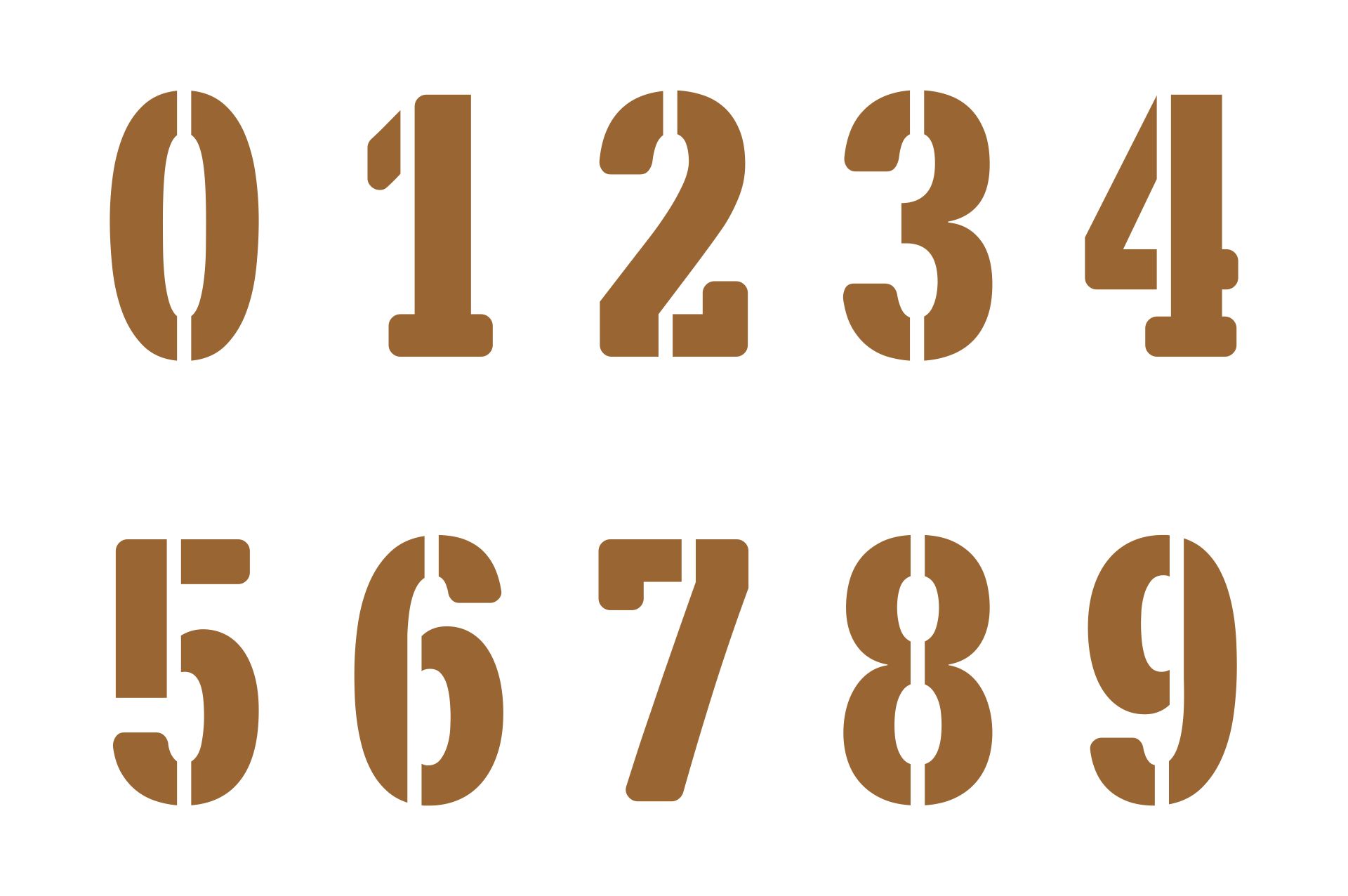 2 Inch Number Stencils Printable