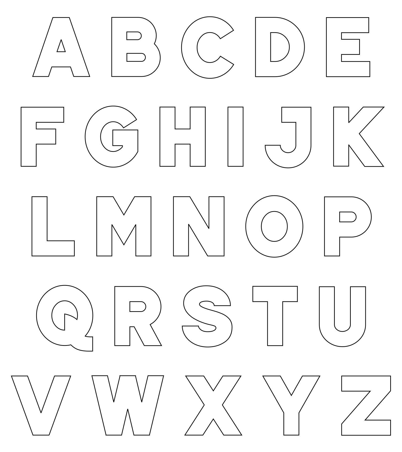 10 Best Big Printable Cut Out Letters Printablee Com