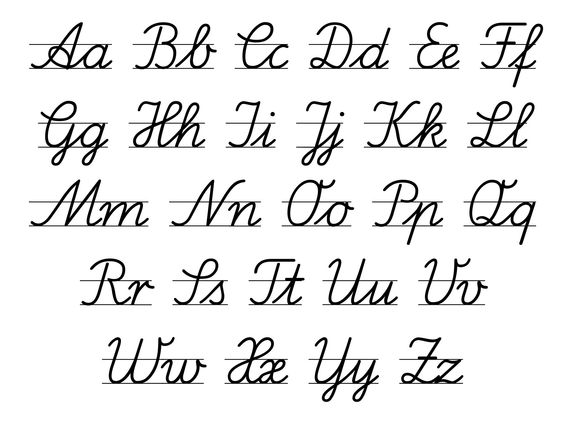 Cursive Letters Capital And Lowercase