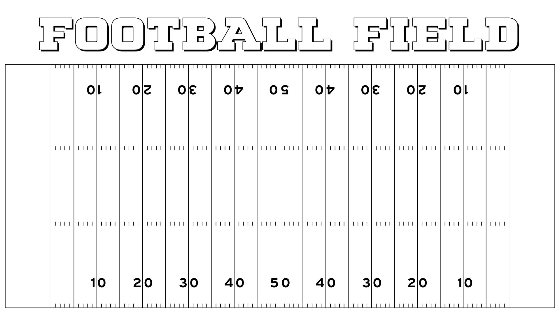 1 Best Free Printable Football Field - printablee.com For Blank Football Field Template