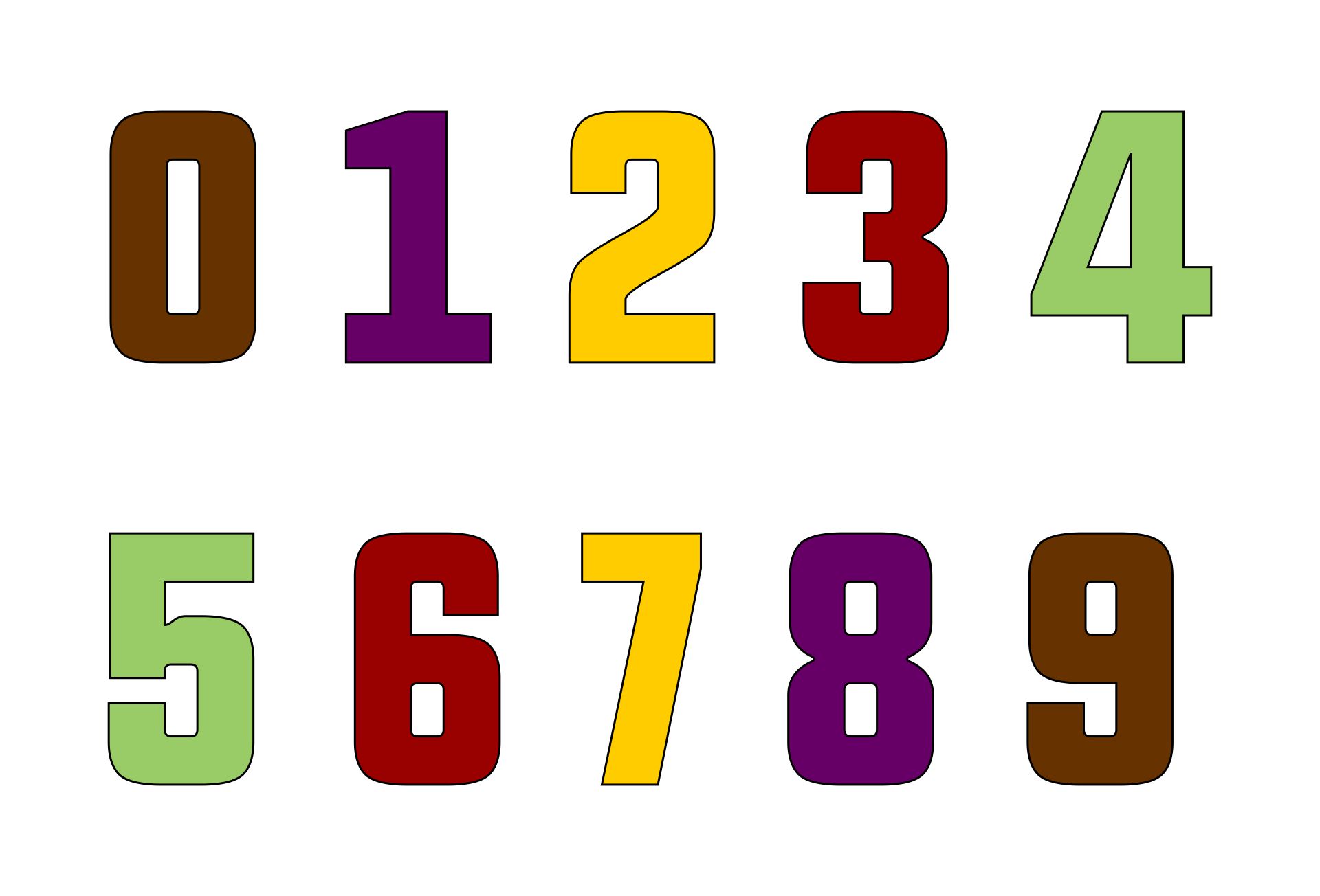10 Best Large Printable Numbers 0-9 - printablee.com