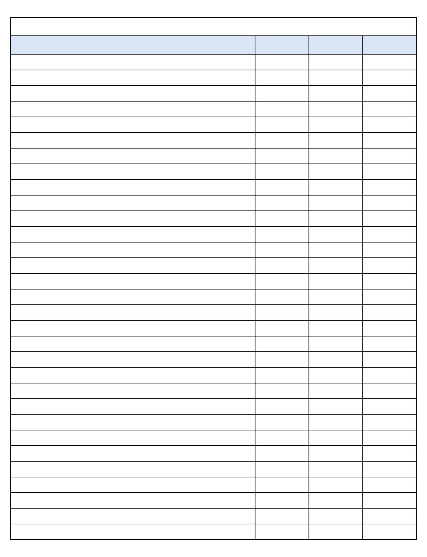 Free Printable 4 Column Spreadsheet