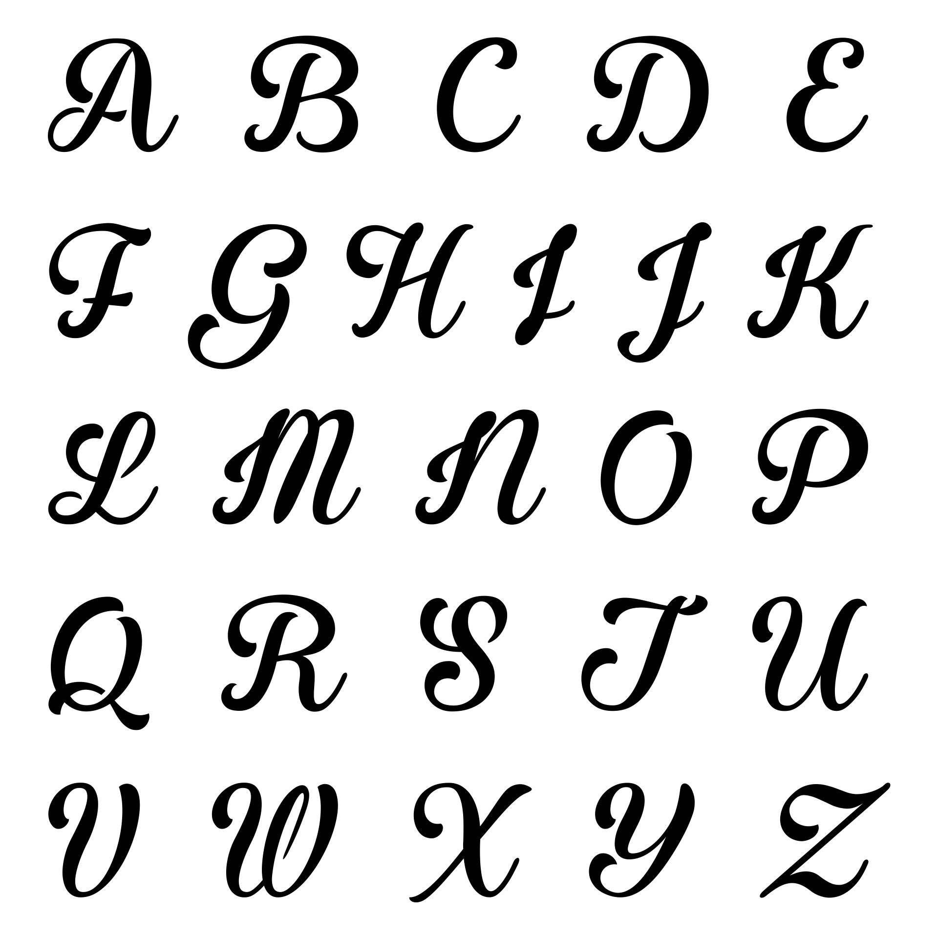 10 best fancy letter stencils free printable printablee com