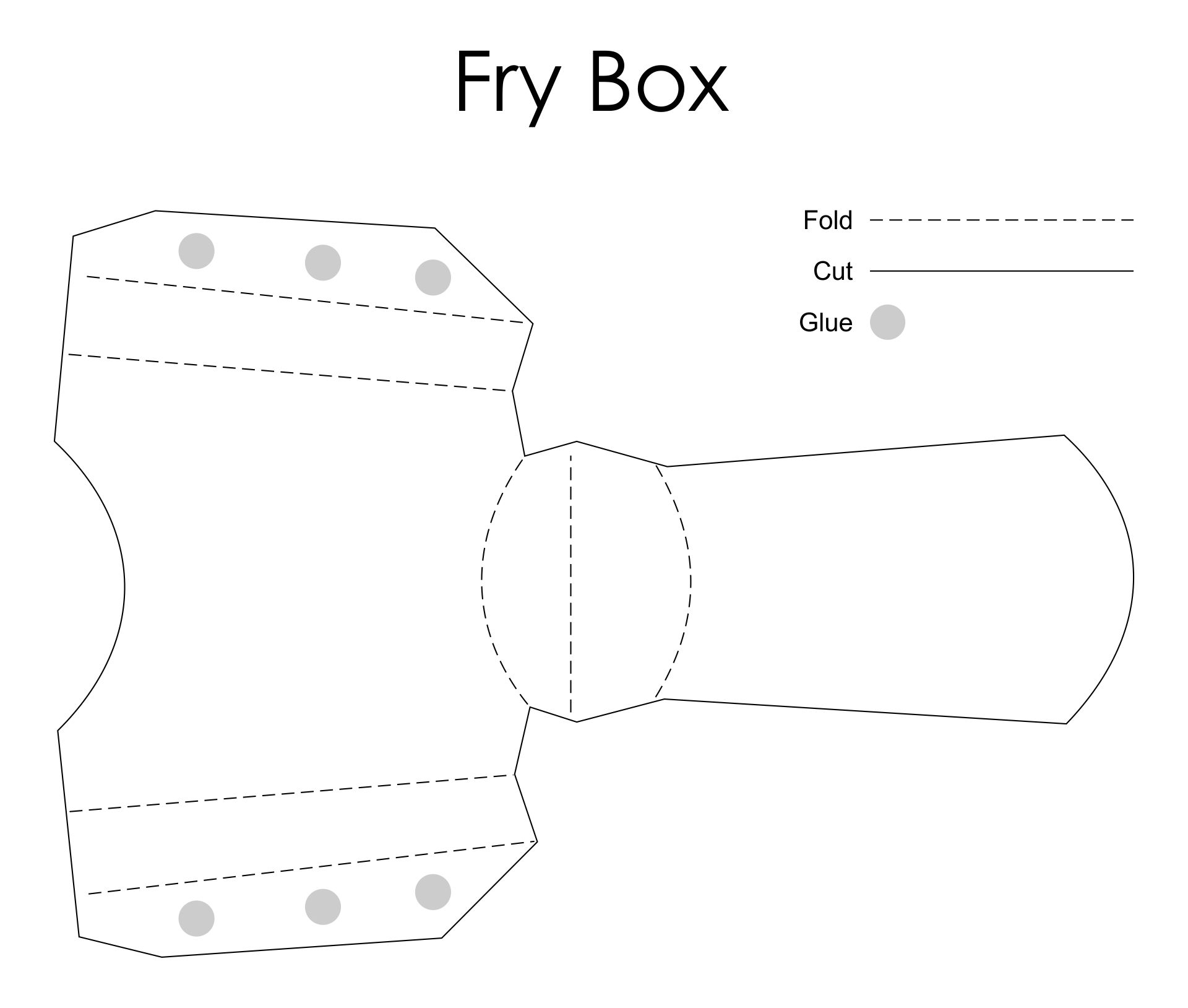 French Fries Box Template