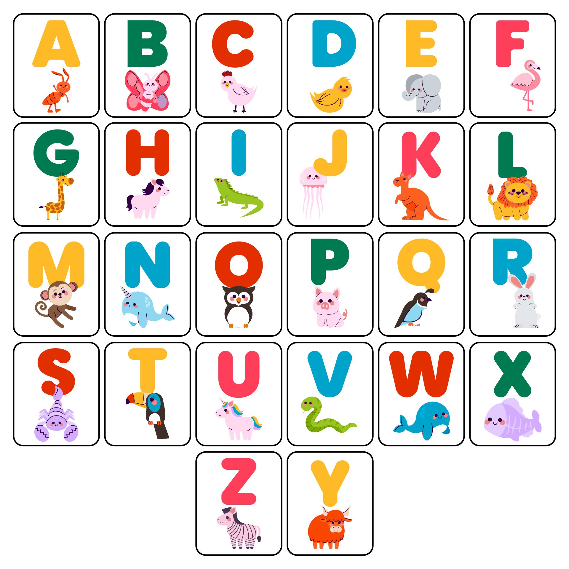 Kindergarten Alphabet Chart With Pictures