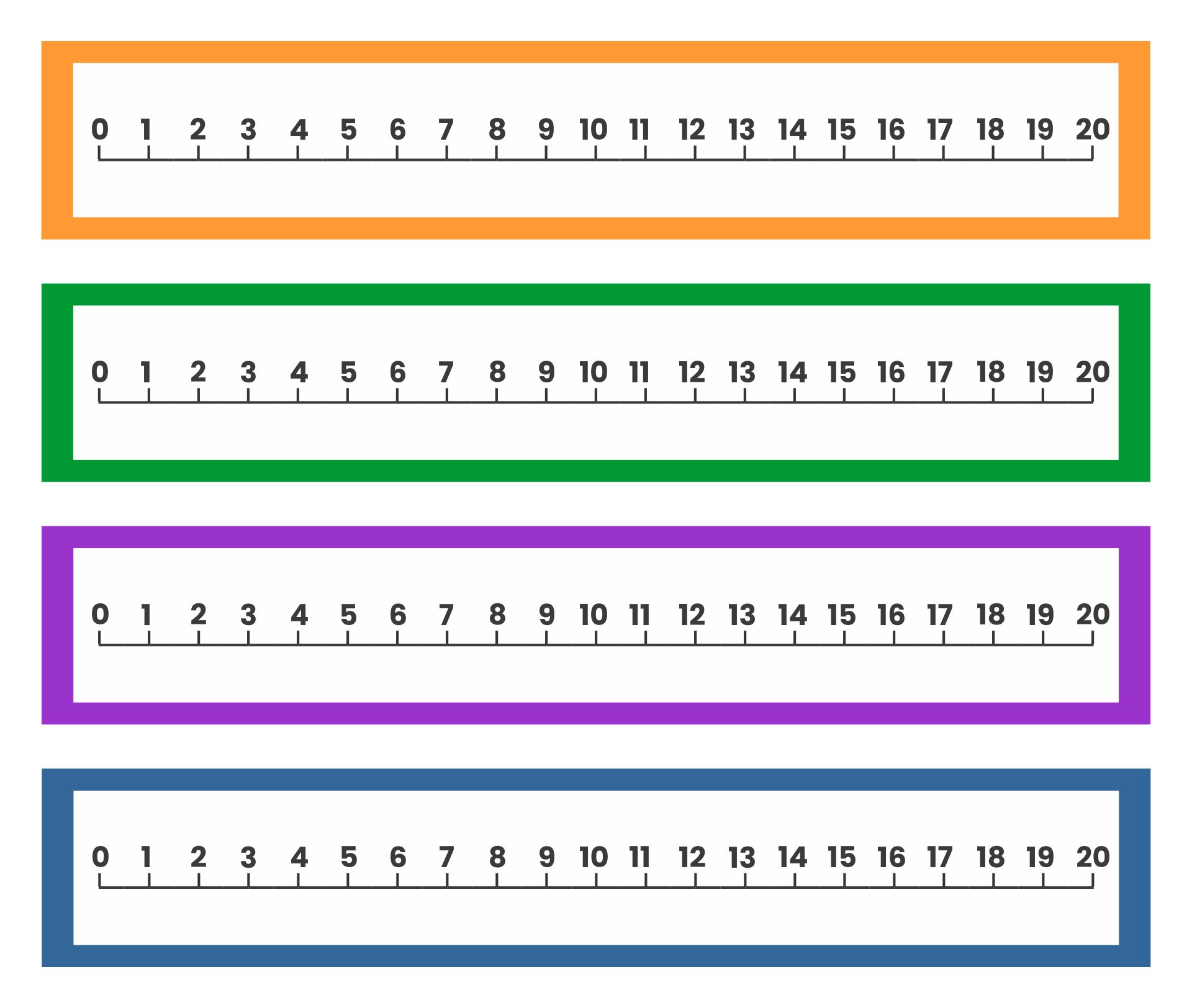 Printable Number Line To 20