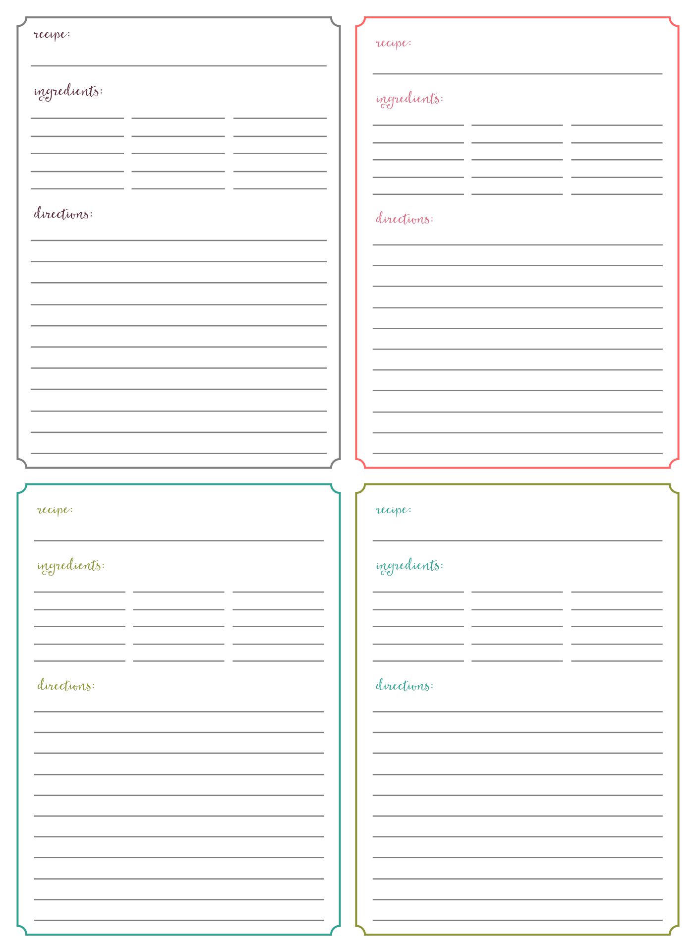 10 Best Free Printable Recipe Pages 8 5x11 Printablee Com 10 Best Free Printable Recipe Pages 8 5x11 Printablee Com