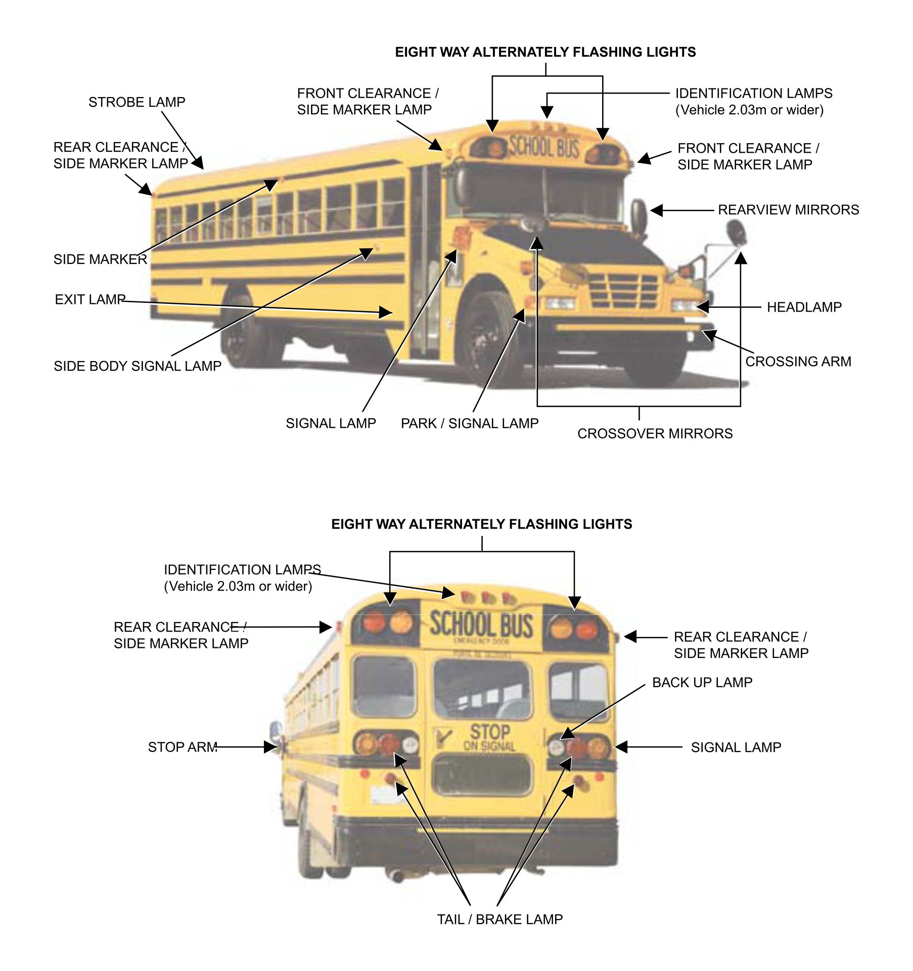 Printable School Bus Lights Diagram