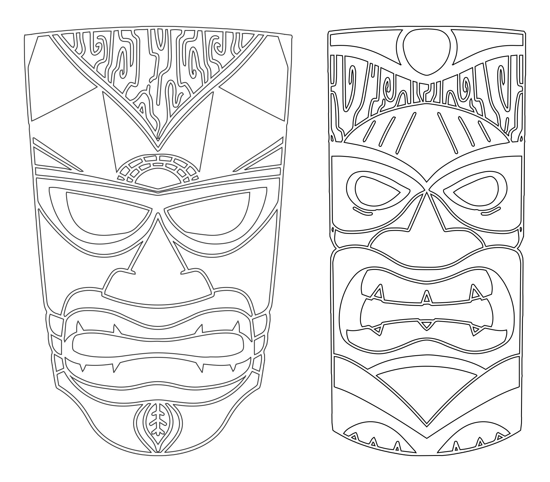 Printable Totem Pole Drawing Templates