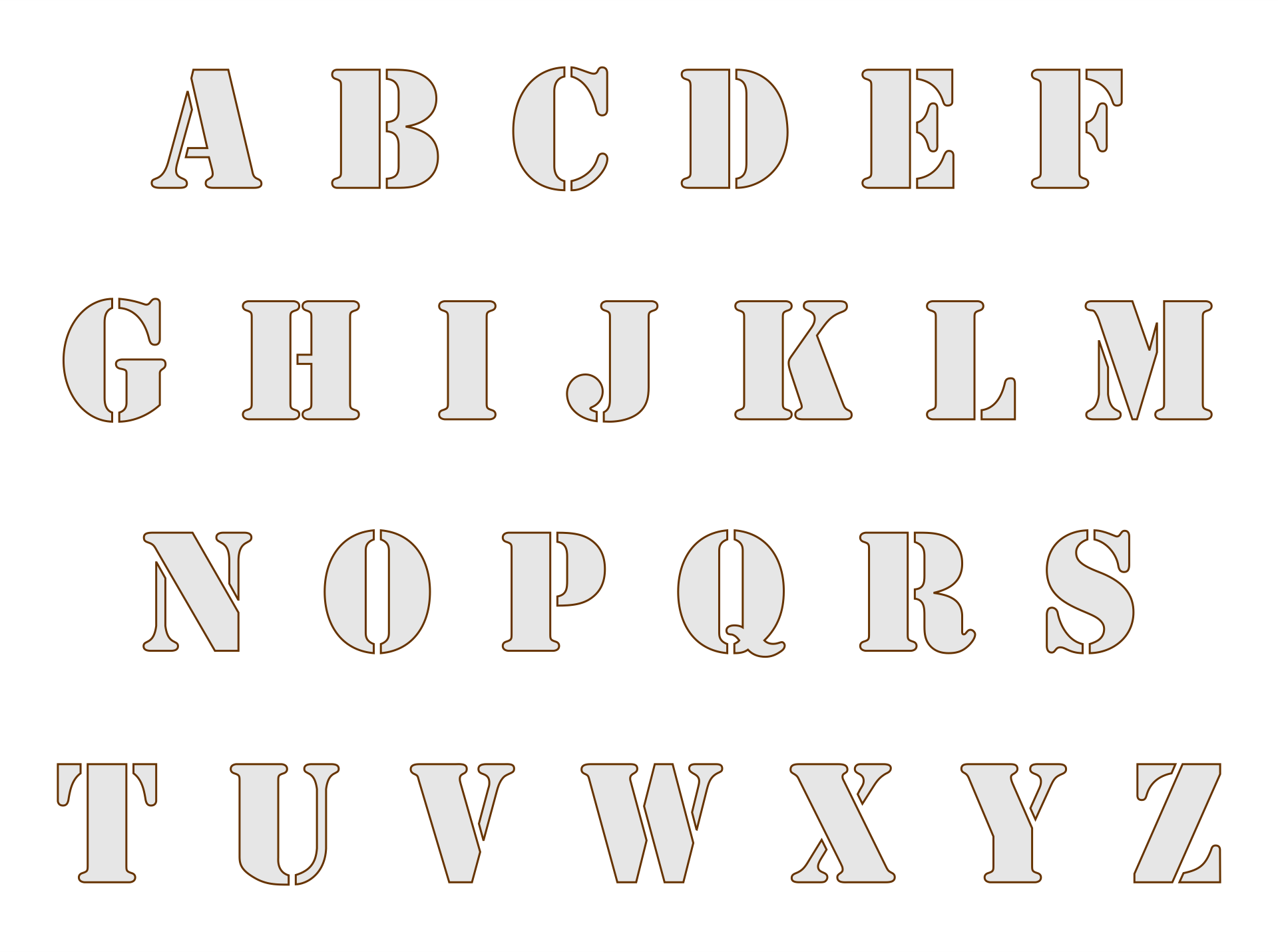Template For Alphabet Stencils