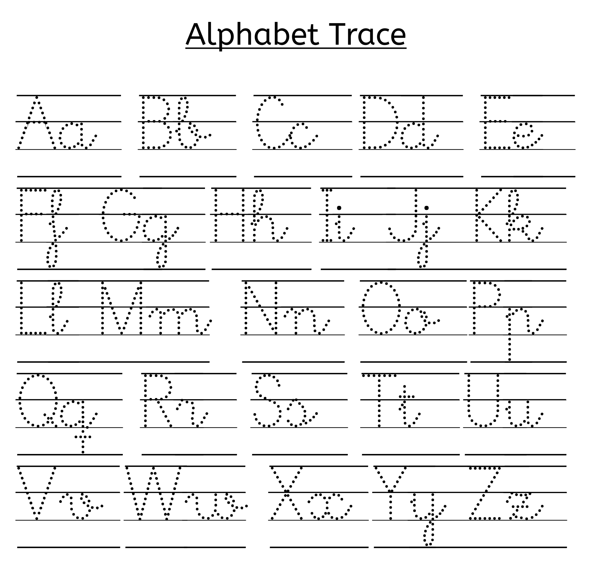 Traceable Letters Free Printable