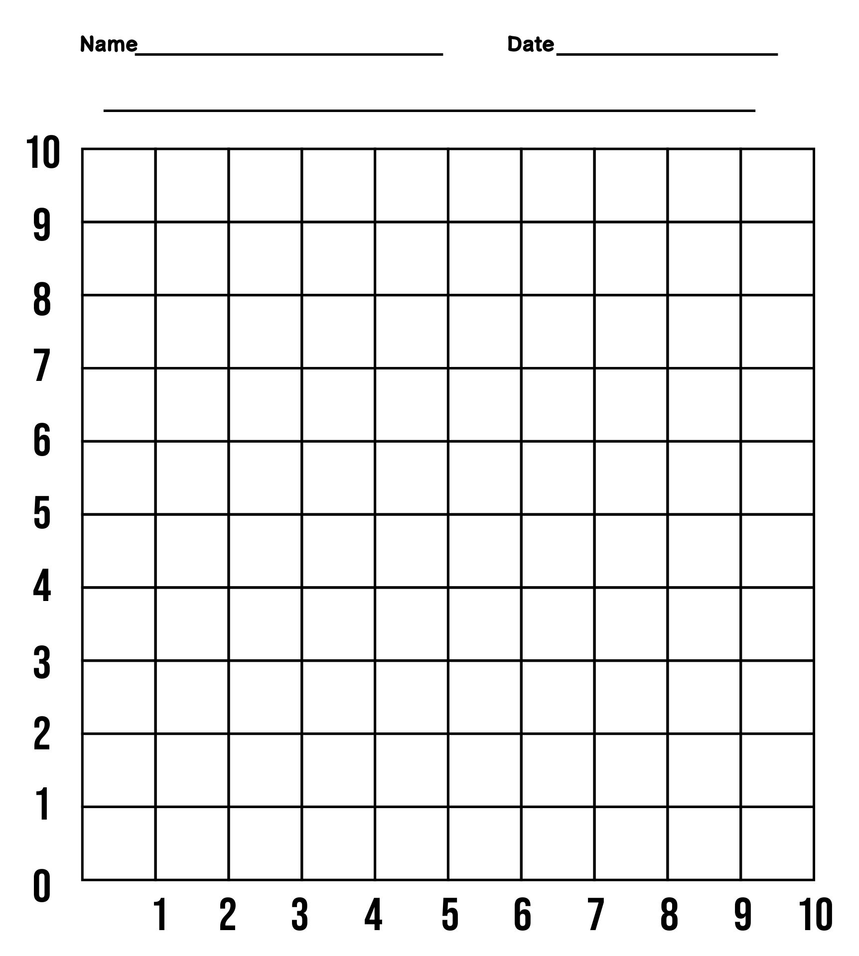 10x10 Grid Worksheet Printable