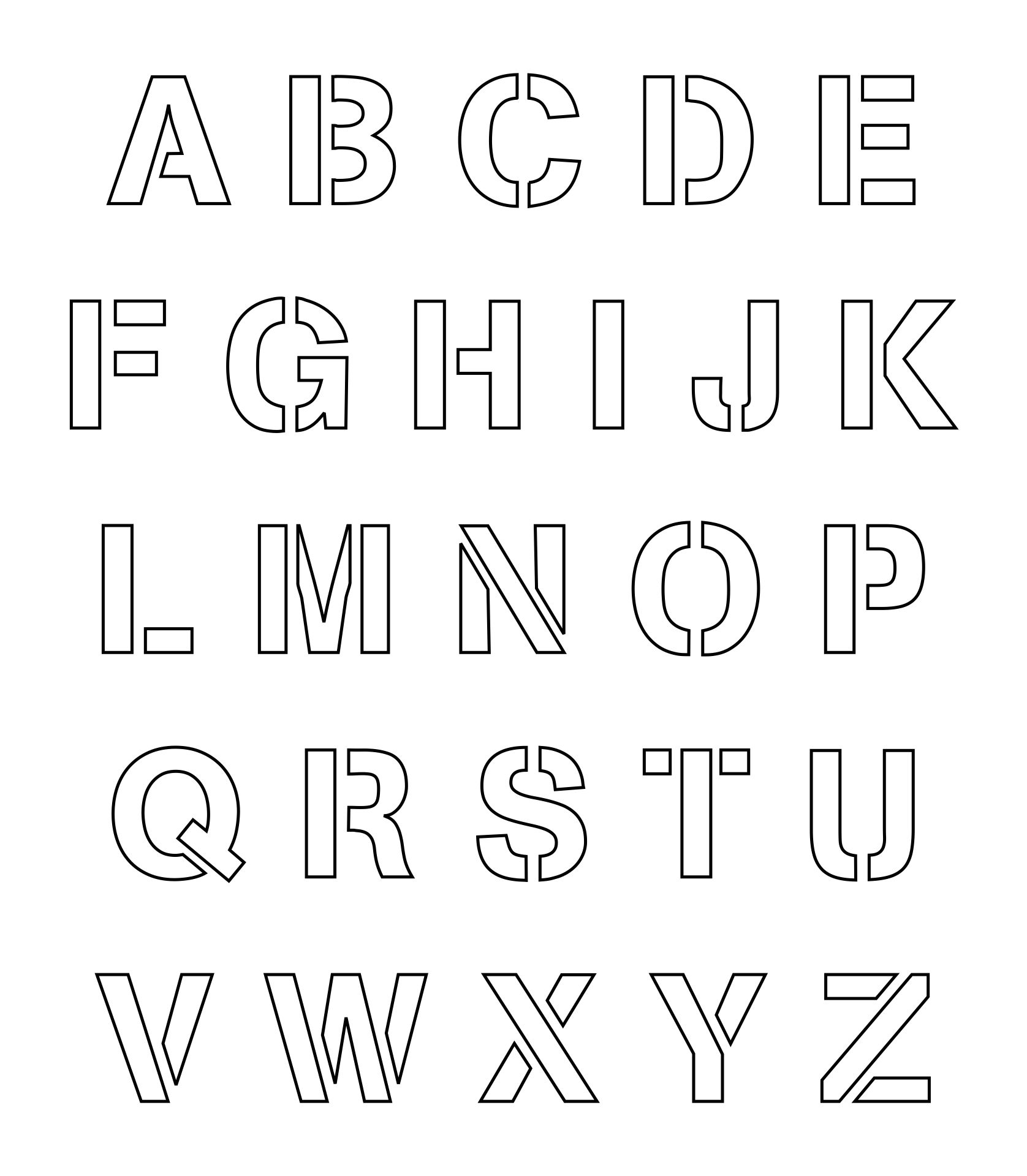 2 Inch Letter Stencils Printable Free