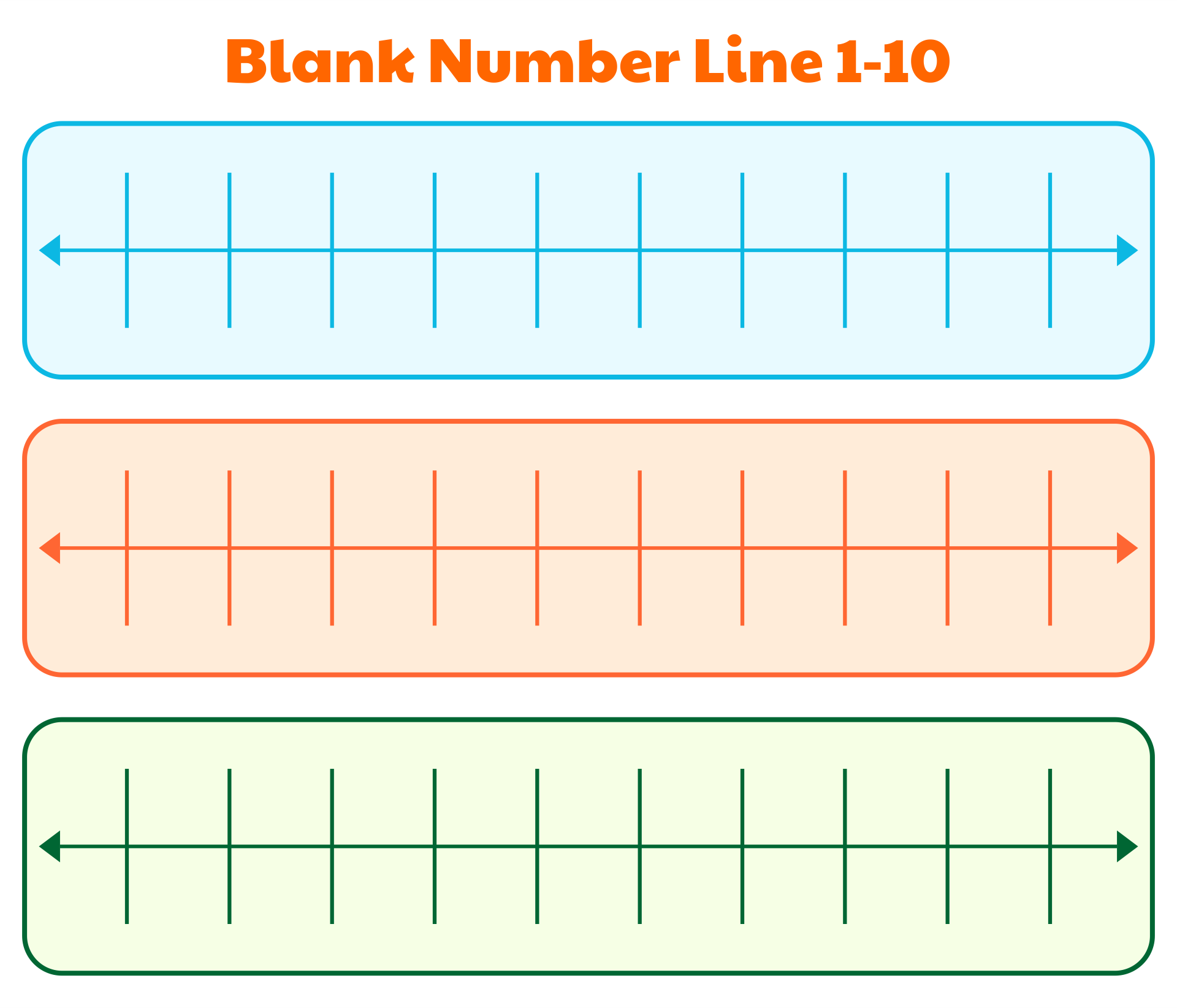 Blank Number Line To 10