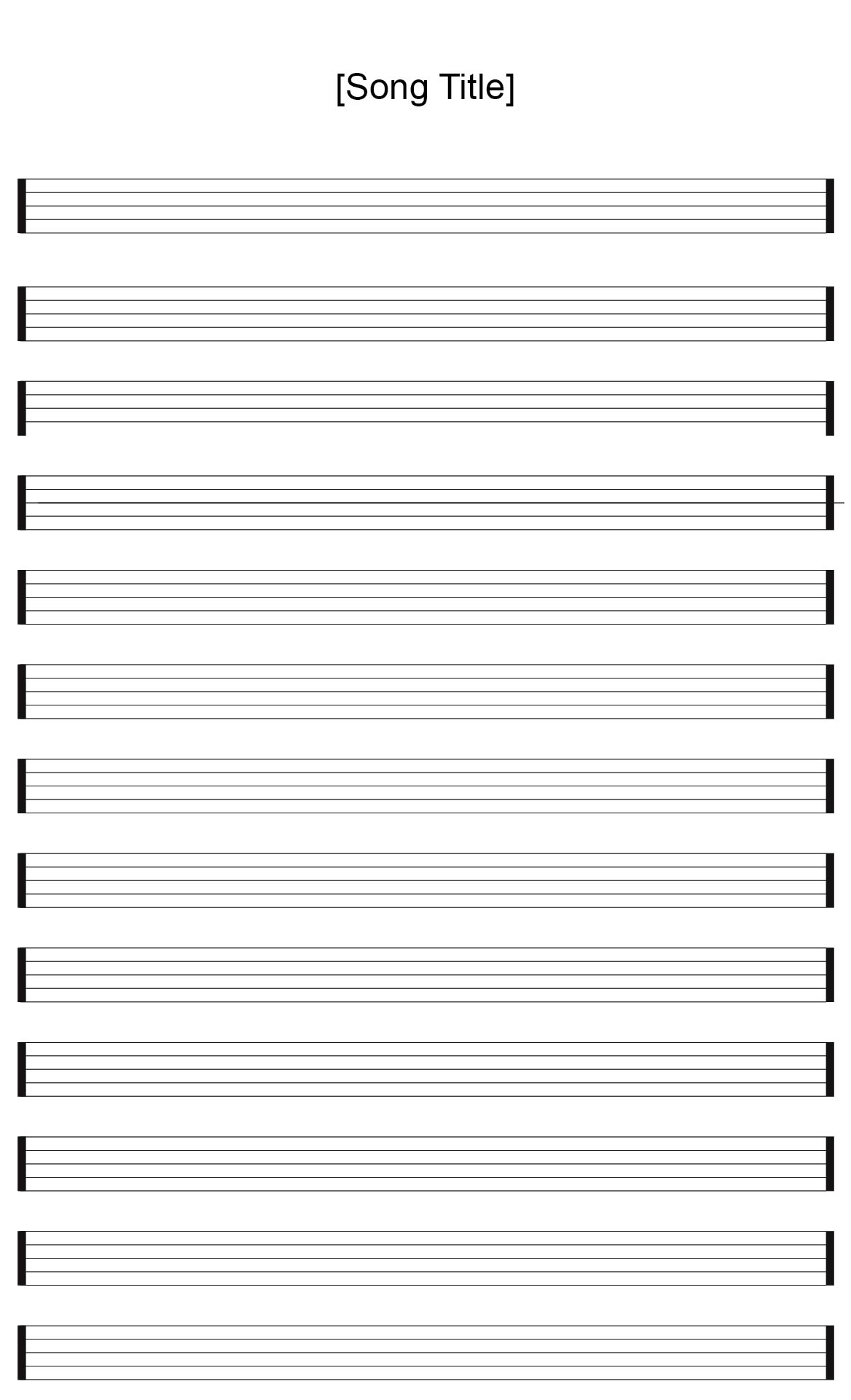 22 Best Free Printable Staff Paper Blank Sheet Music - printablee.com In Blank Sheet Music Template For Word