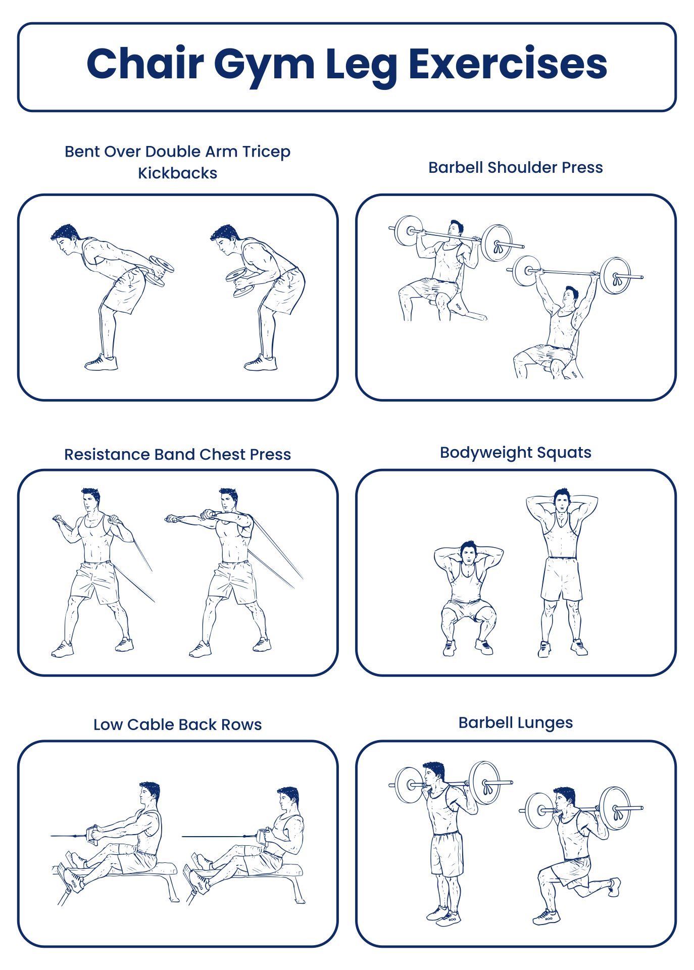 10 best chair gym exercises printable printablee com