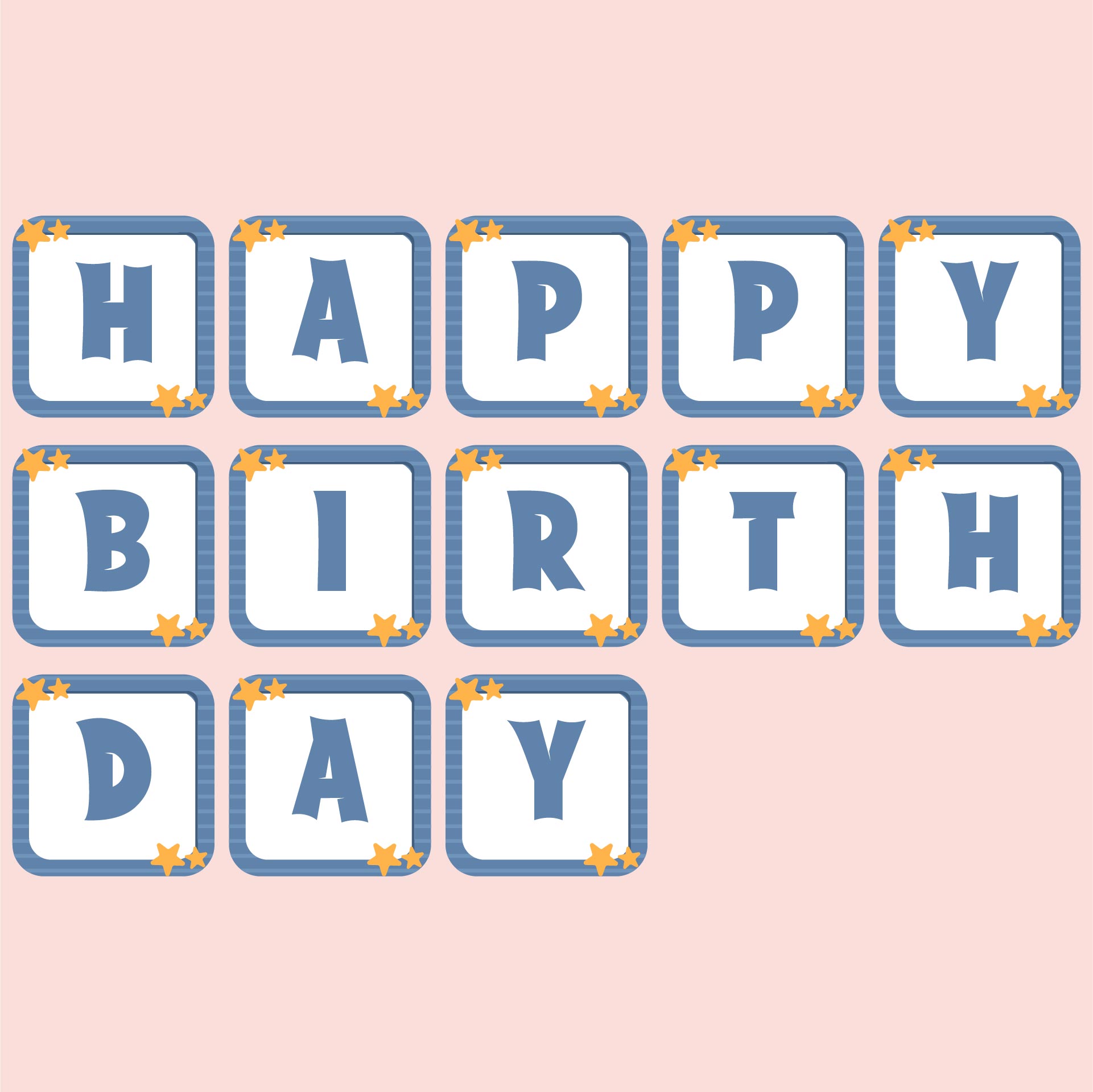 Downloadable Free Printable Happy Birthday Banner Letters Pdf