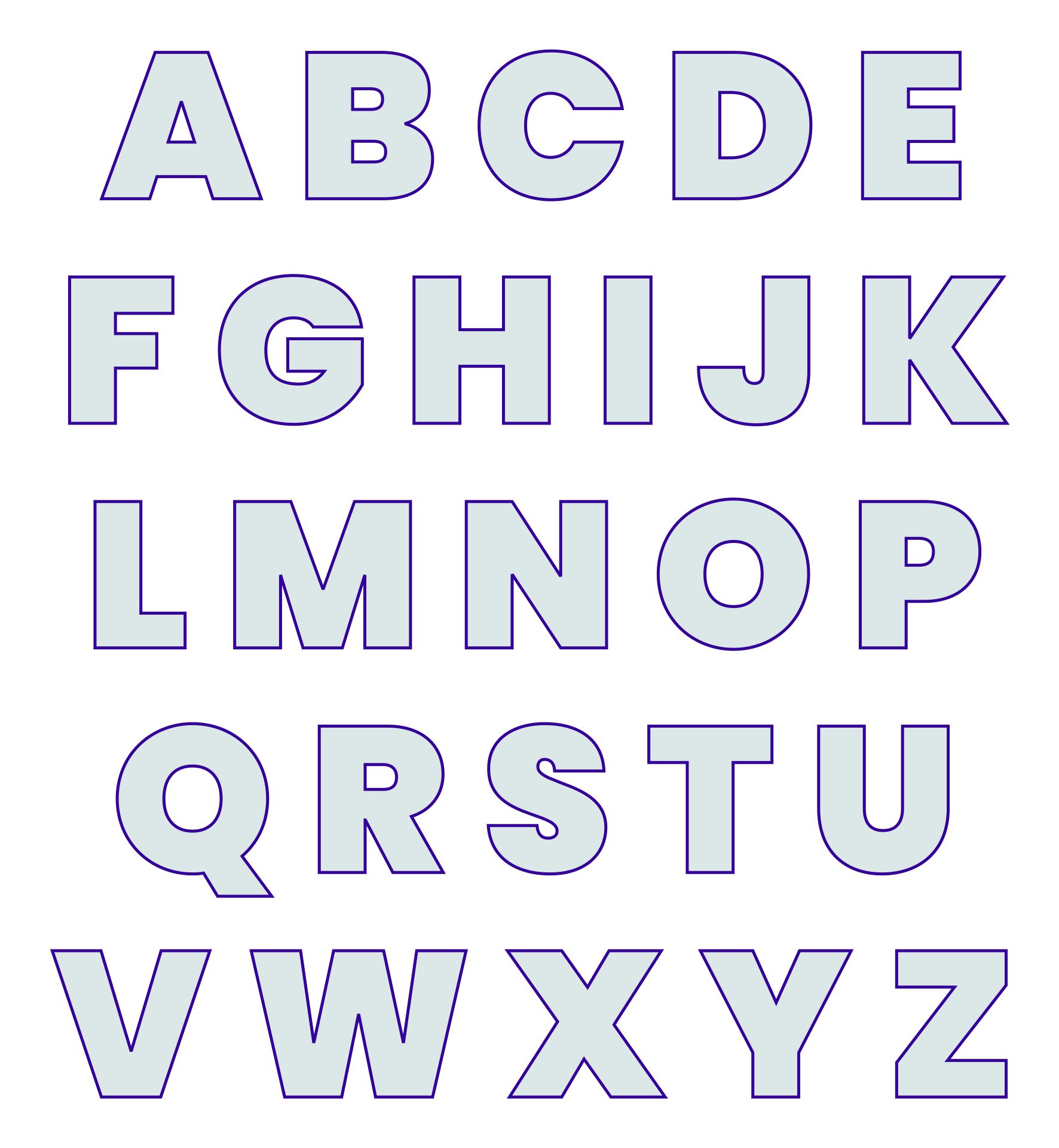 Free Printable 3 Inch Alphabet Letters