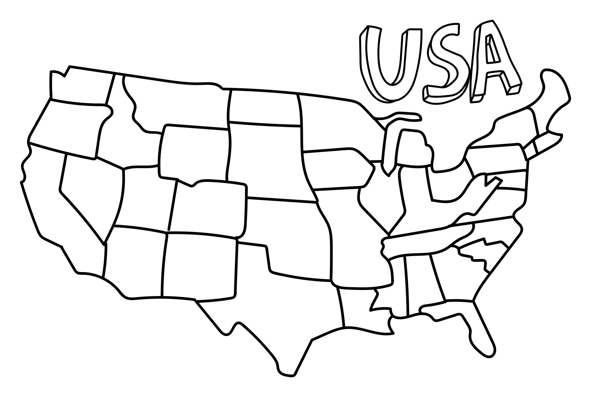 Free Printable Map Of The United States To Color