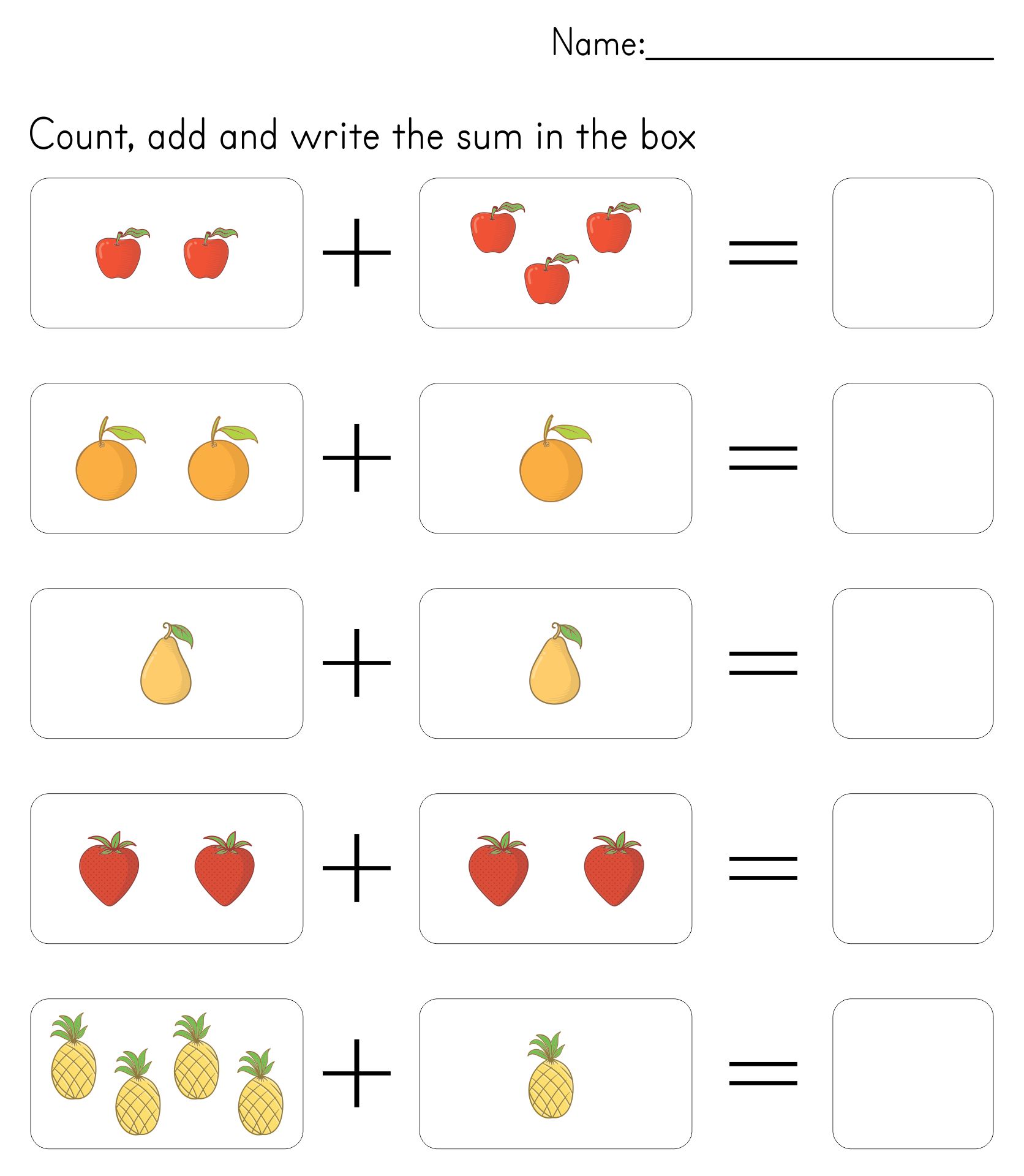 Preschool math worksheets download
