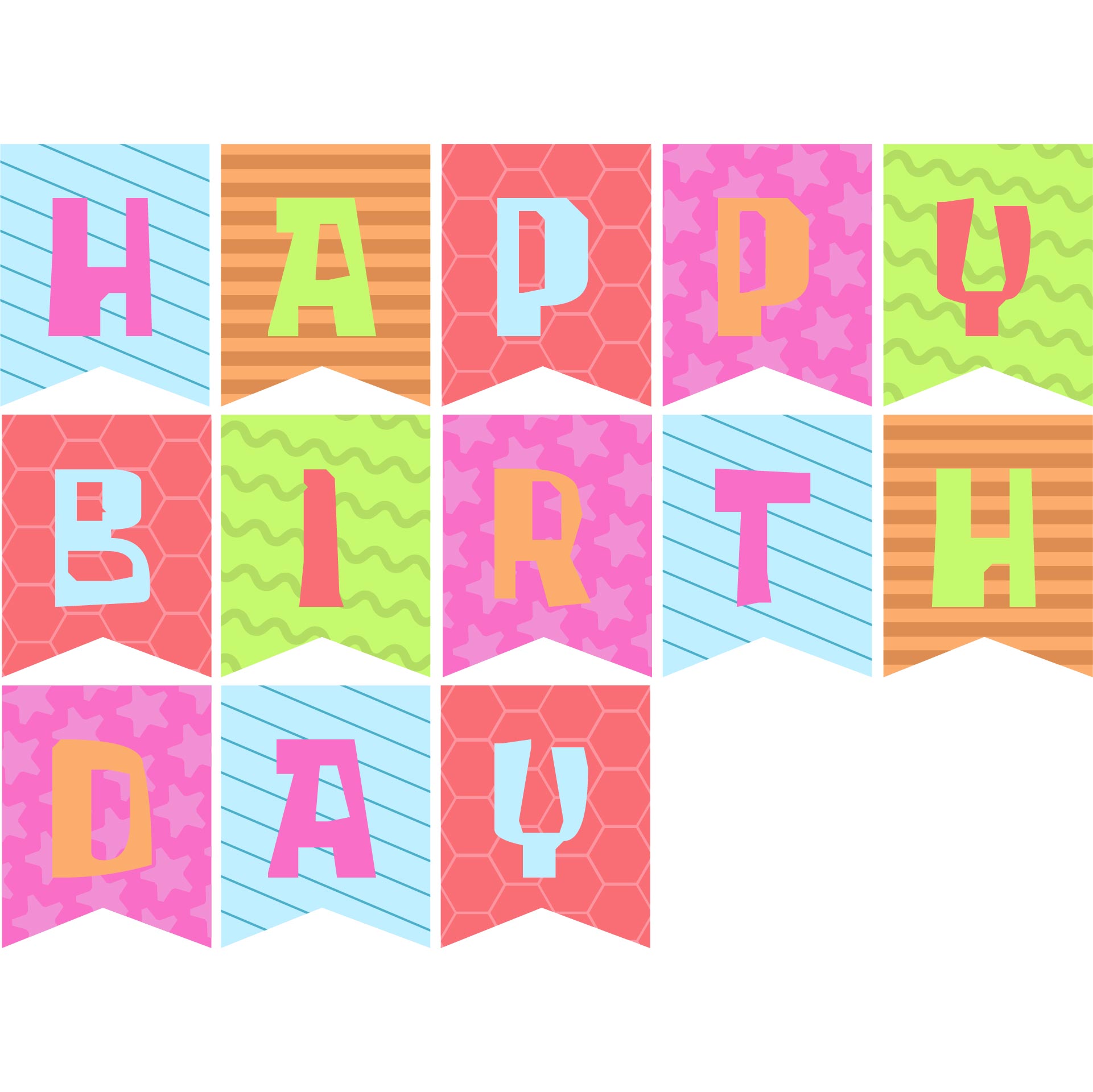 Happy Birthday Banner Template For Word