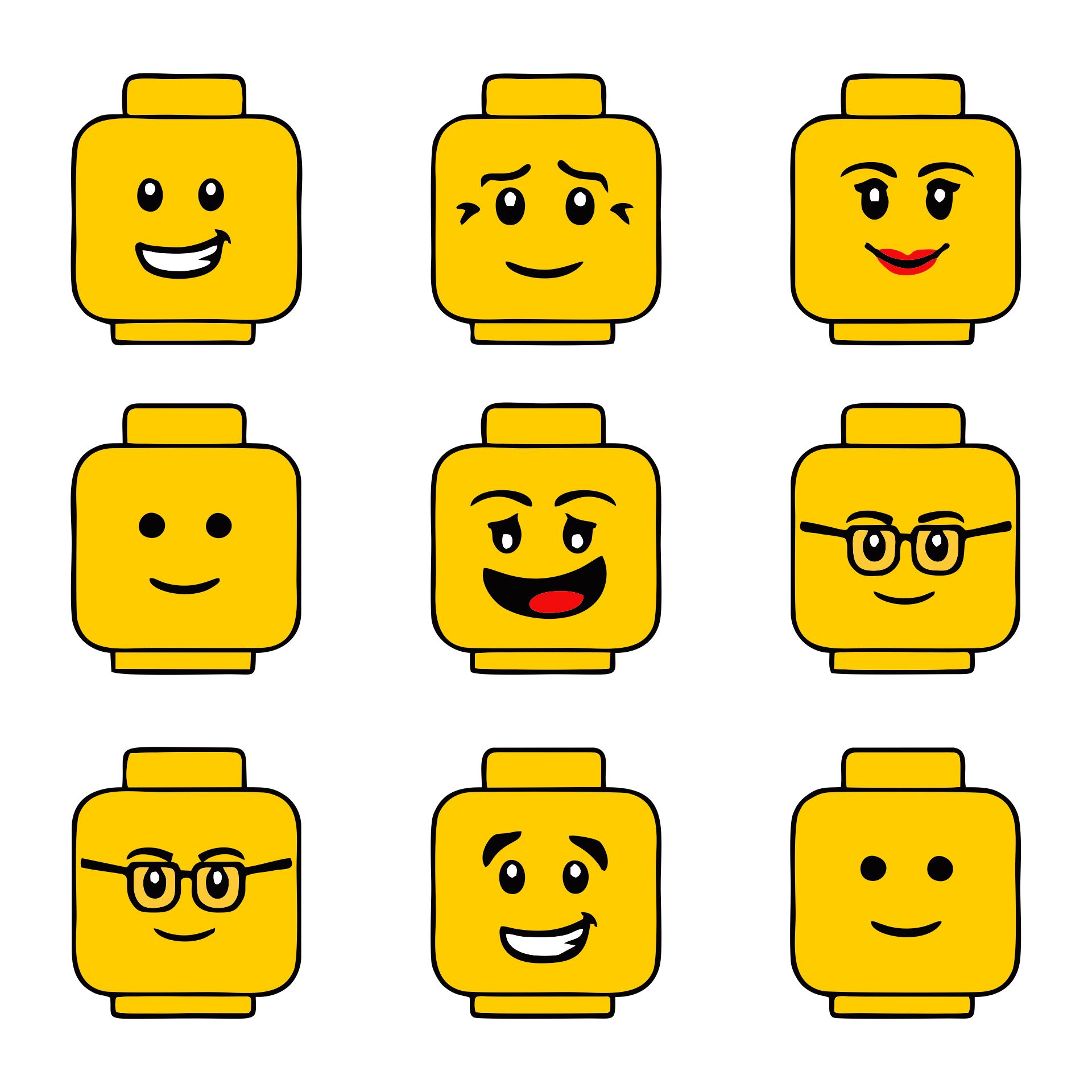 Lego Head Template Printable