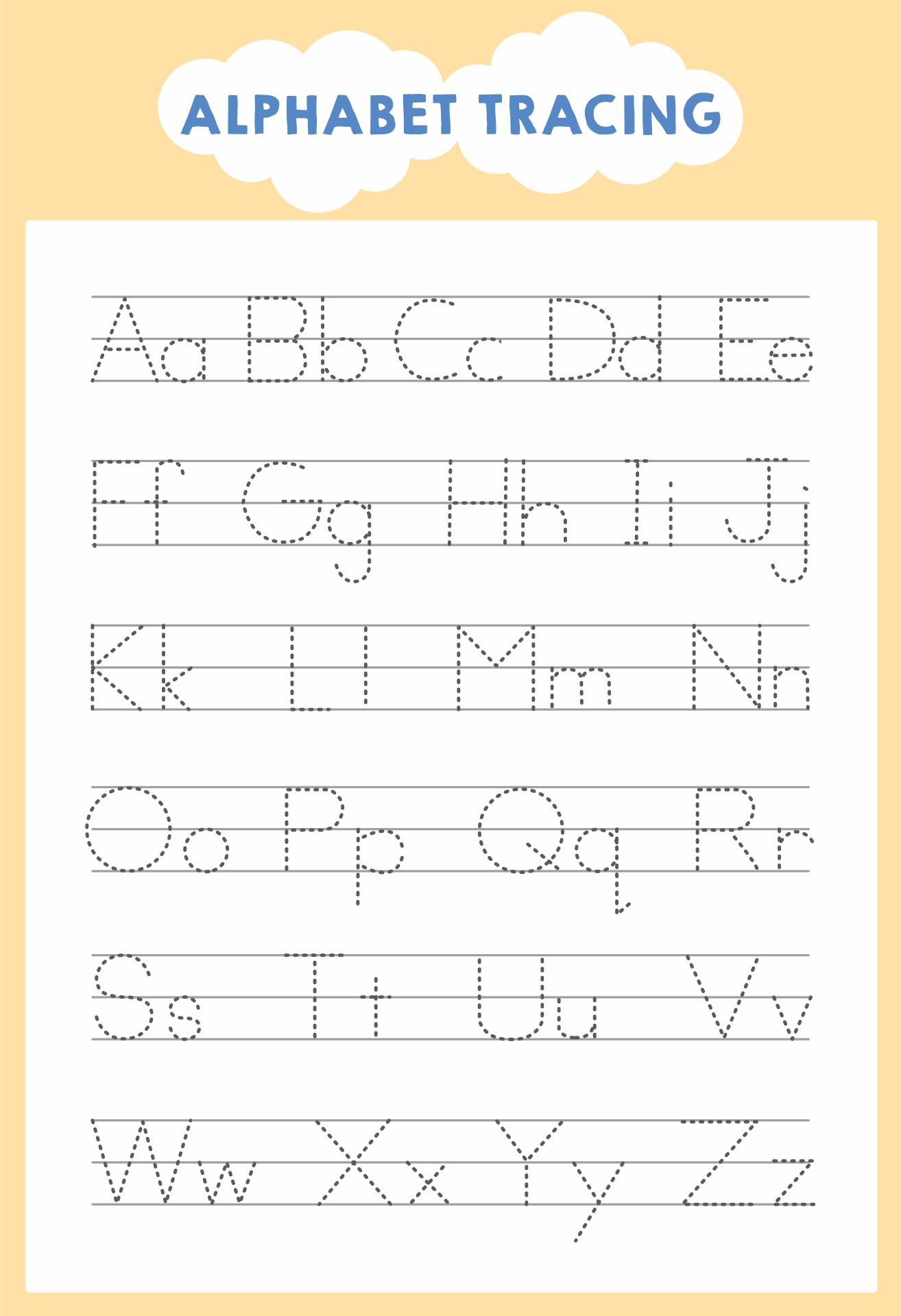 Printable Abc Tracing Paper