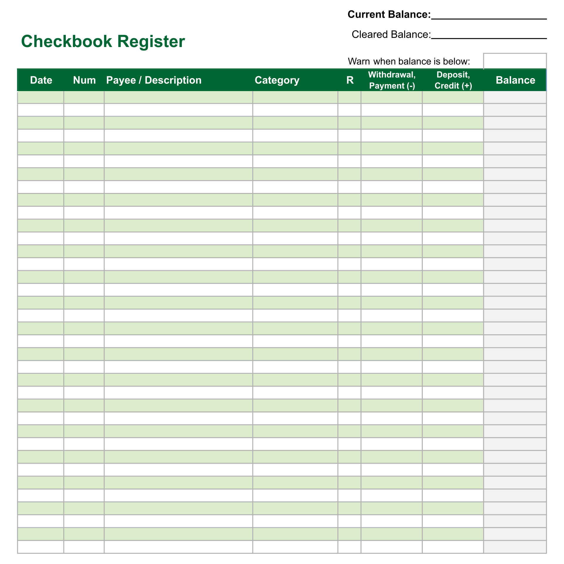 Printable Accounting Spreadsheets Templates