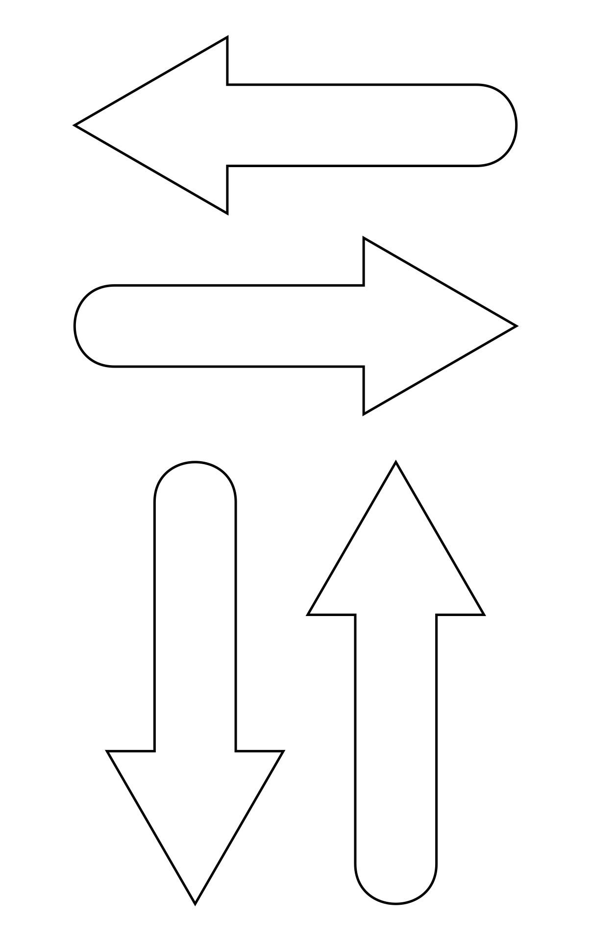 Printable Directional Arrow Signs Template