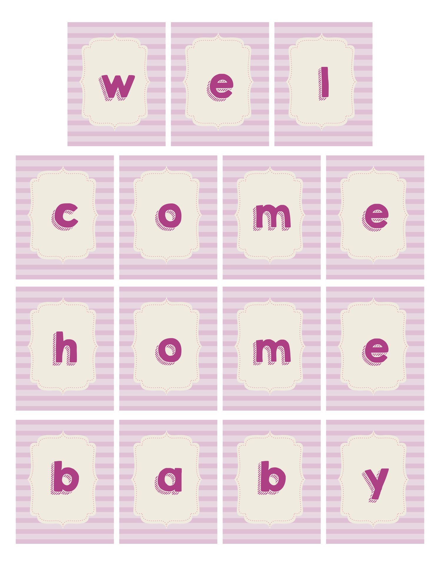 Printable Welcome Home Baby Banner