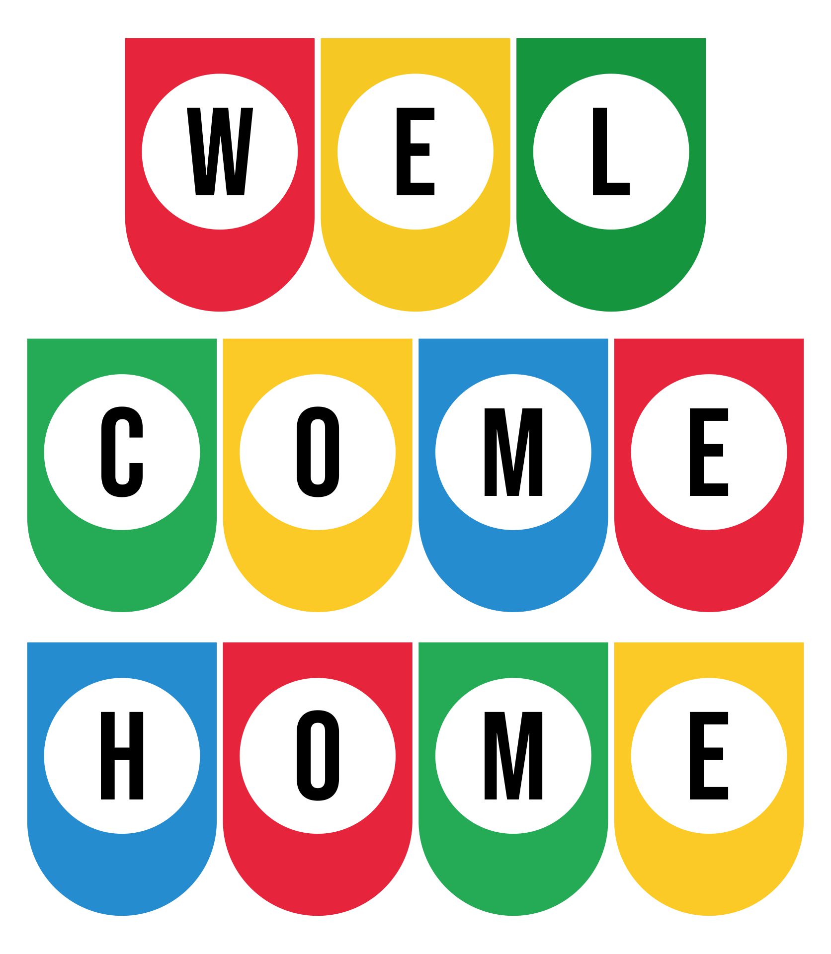 Welcome Home Printable Letters