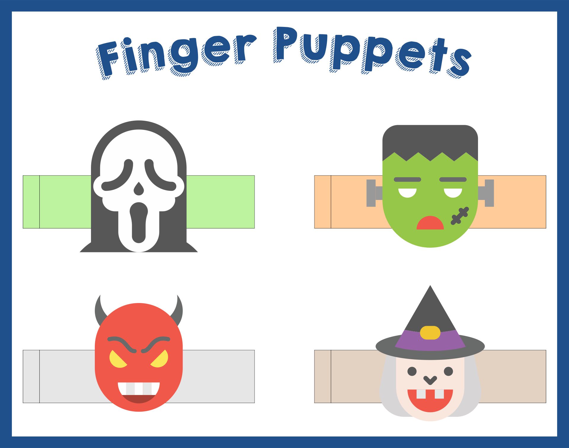 Cutest Halloween Finger Puppets Craft