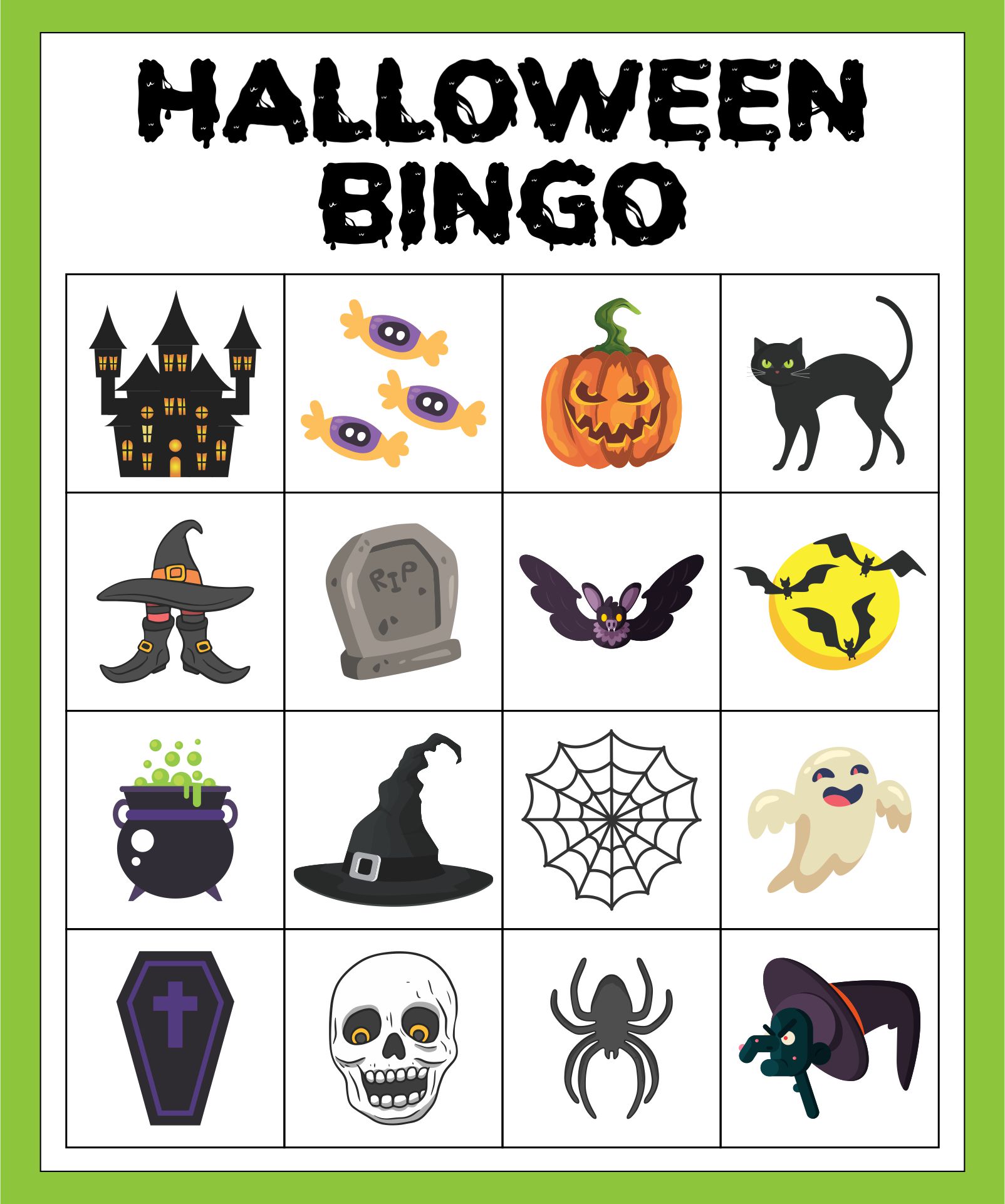 Free Halloween Bingo Cards For Kids