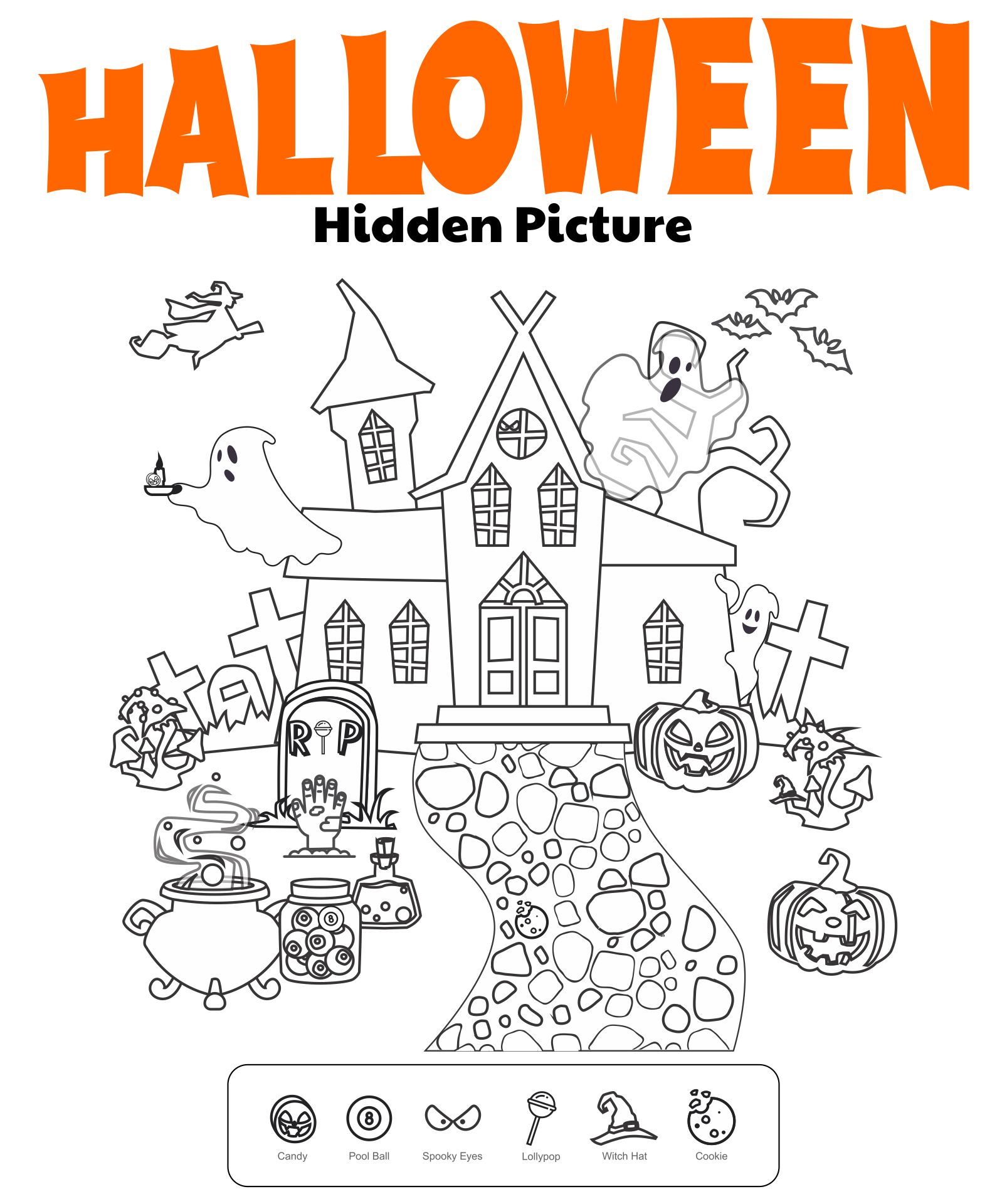 Free Halloween Hidden Picture Worksheets