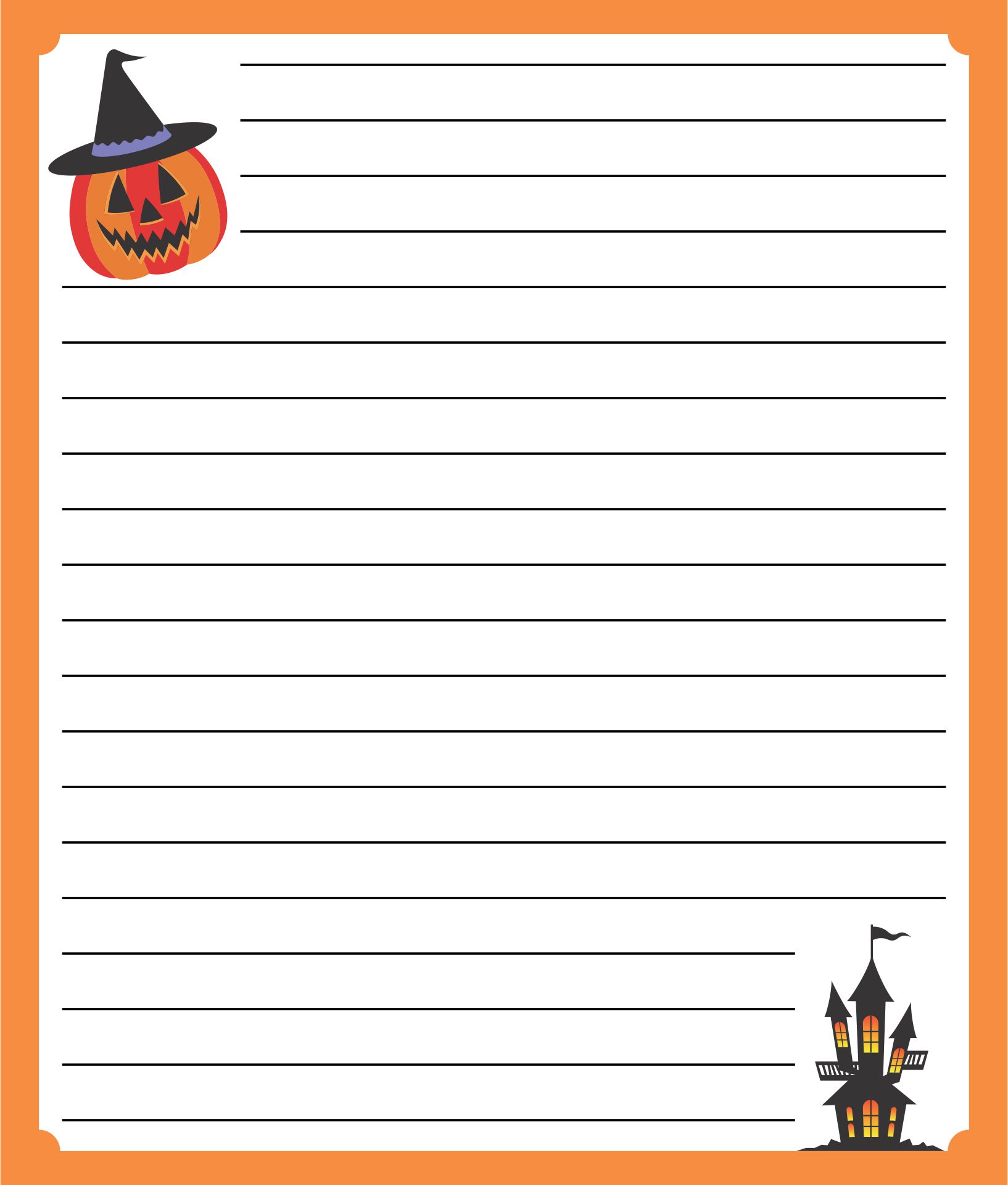 10 Best Free Printable Halloween Border Paper Printablee Com
