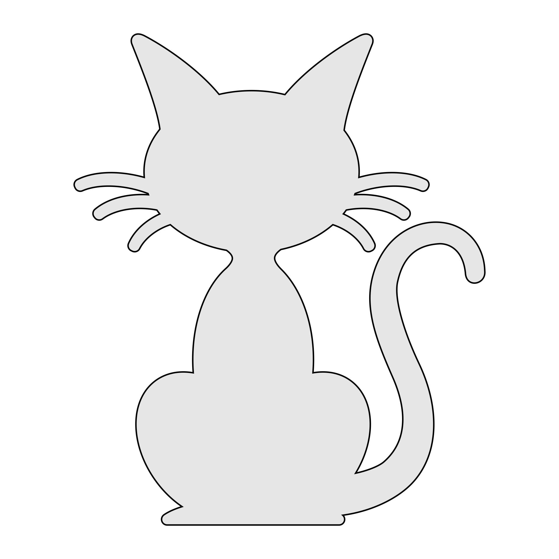 Free Printable Halloween Cat Stencils