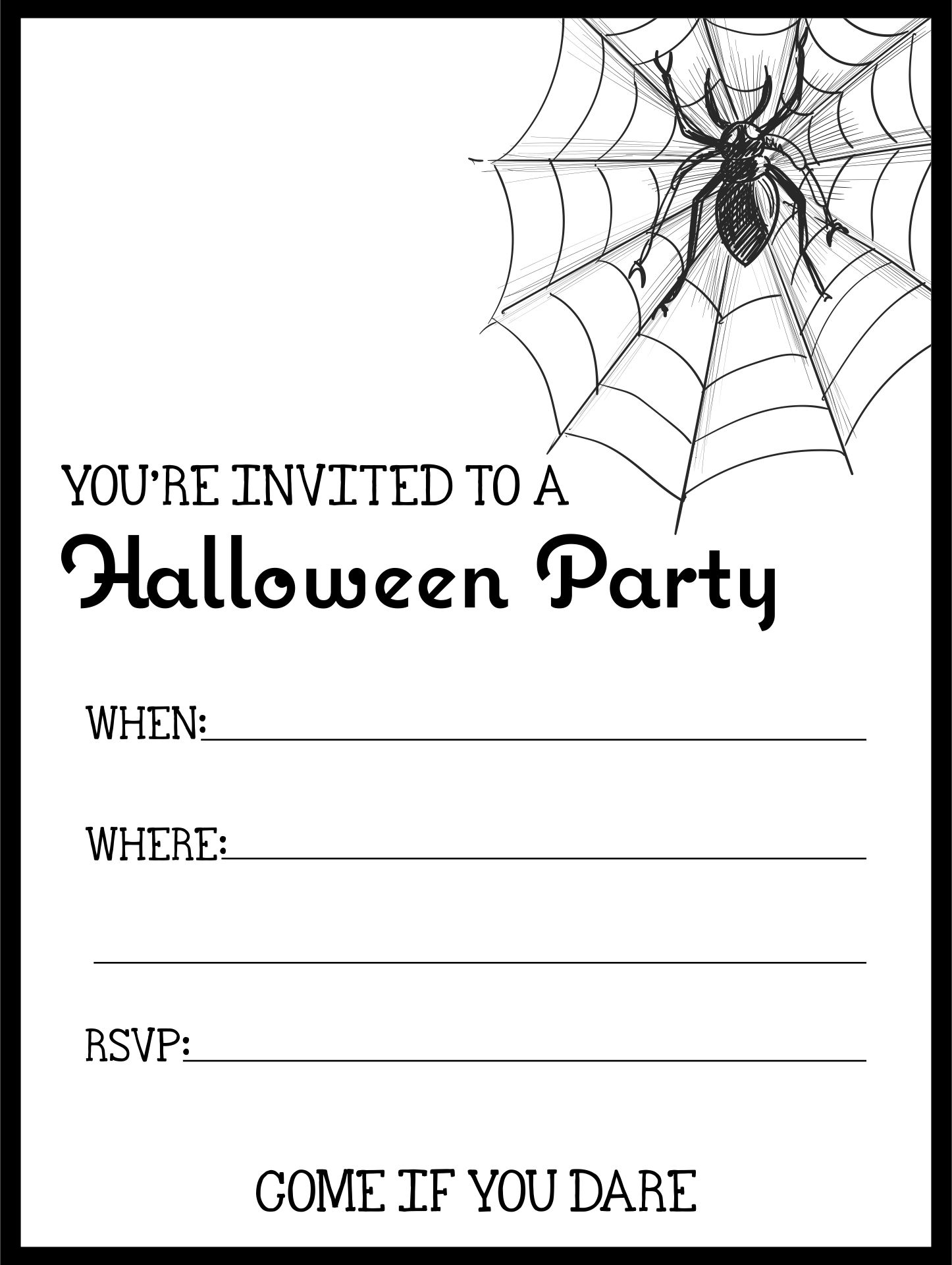 Free Printable Halloween Invitation Templates