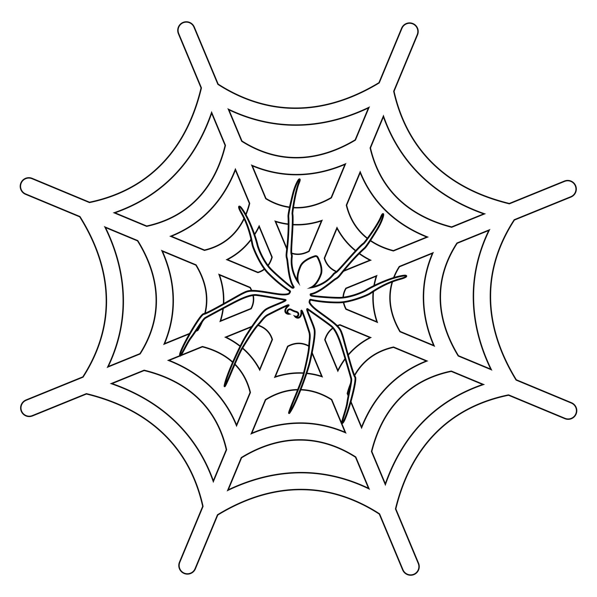 Free Printable Spider Web Coloring Pages