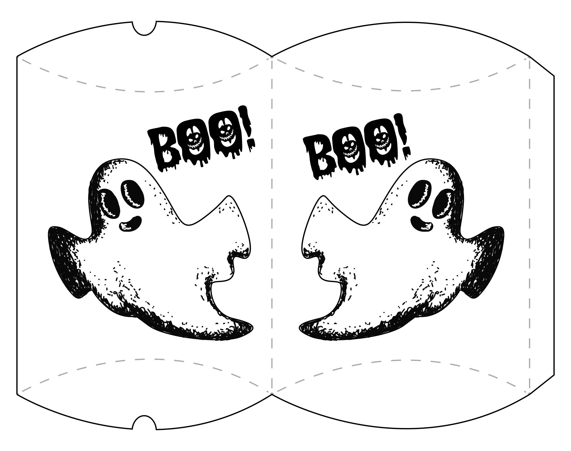 Ghost Printable Halloween Treat Box