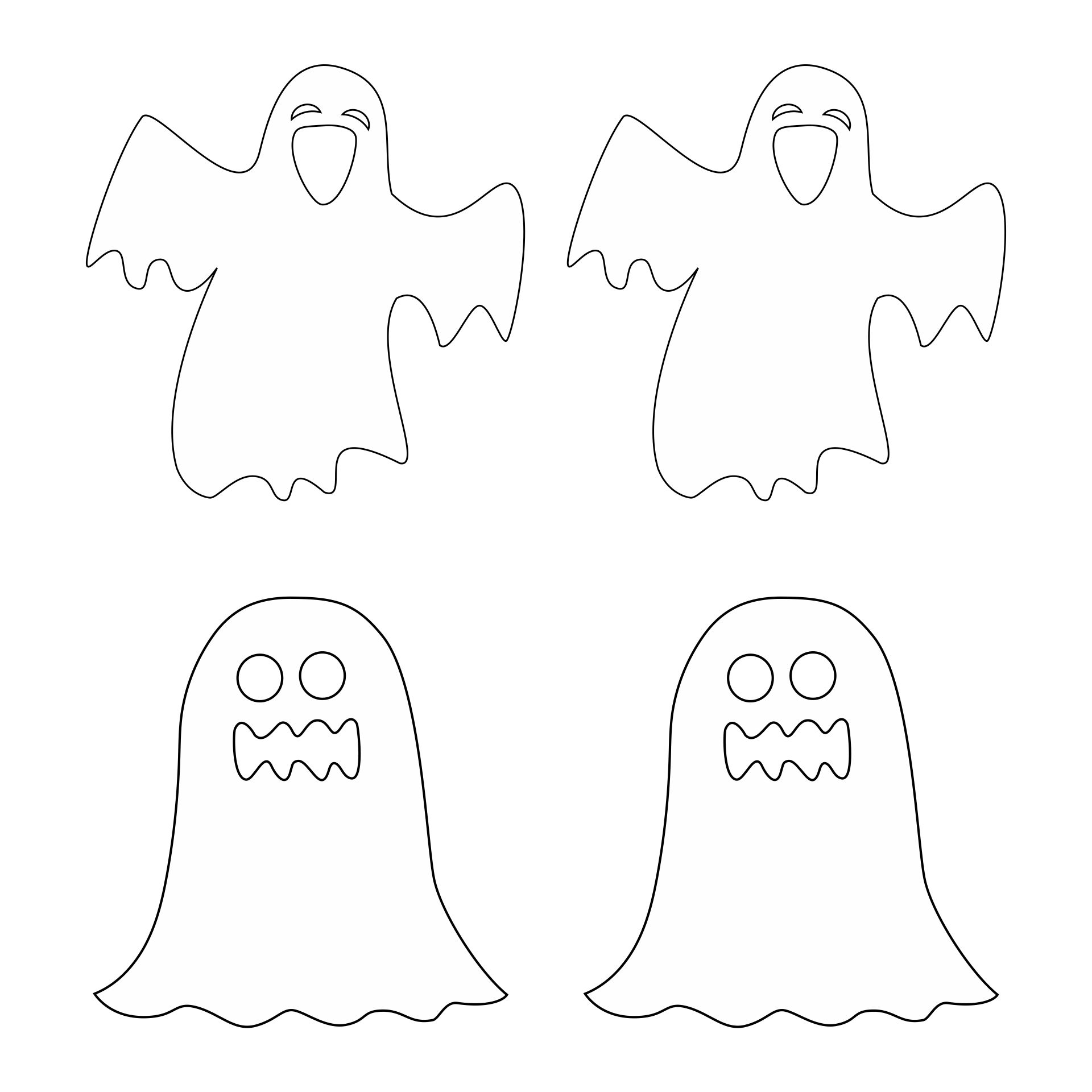 Halloween Ghost Cutouts Printable