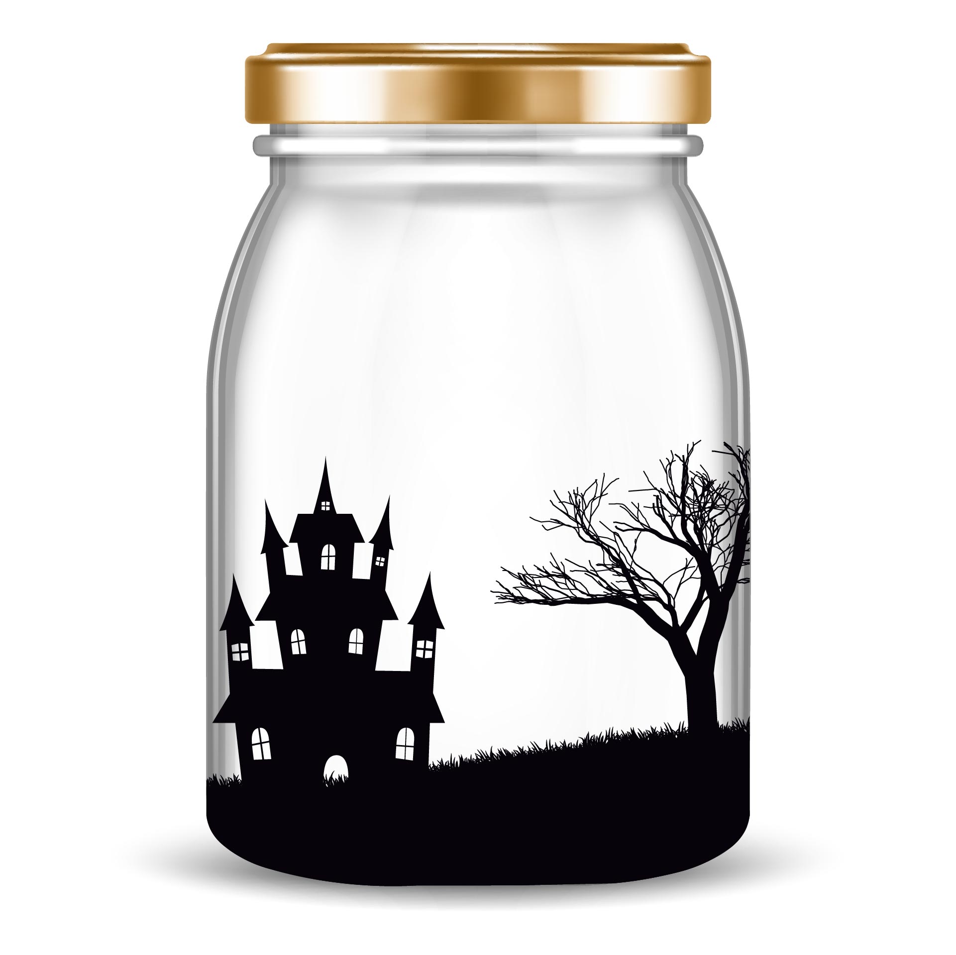 Halloween Jars Using Silhouette