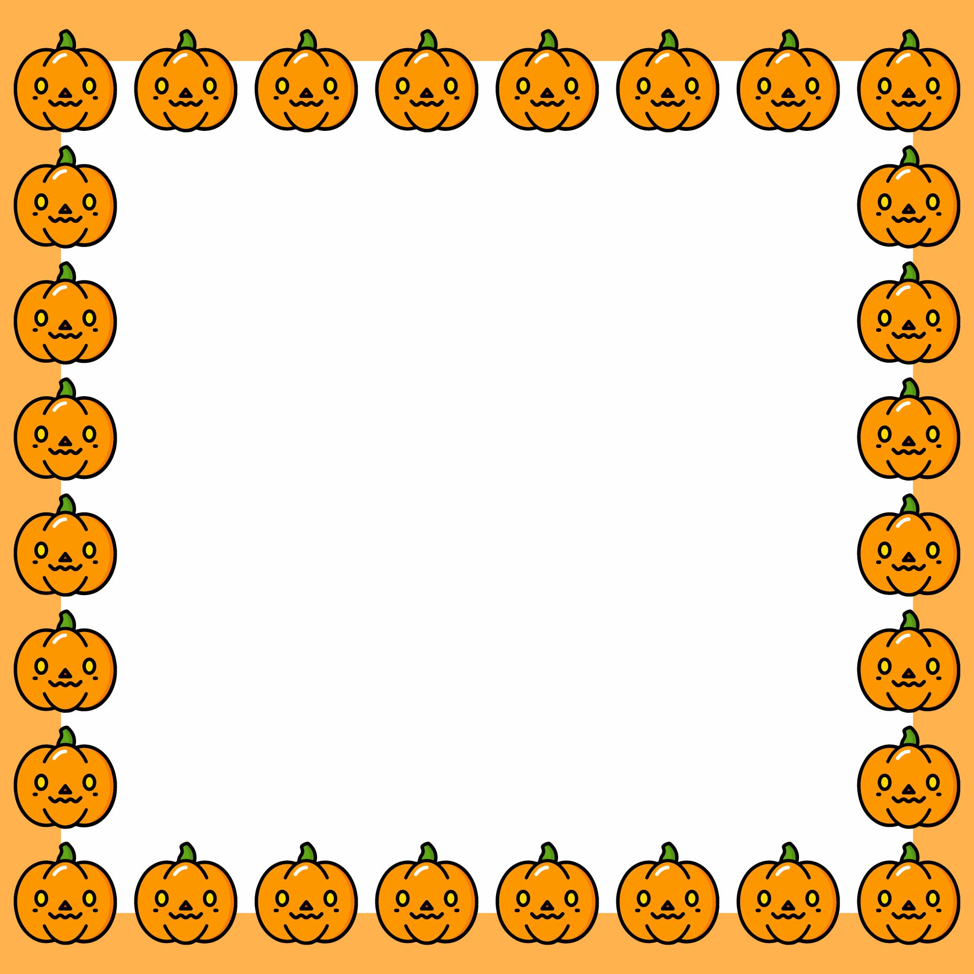 Halloween Pumpkin Border Template