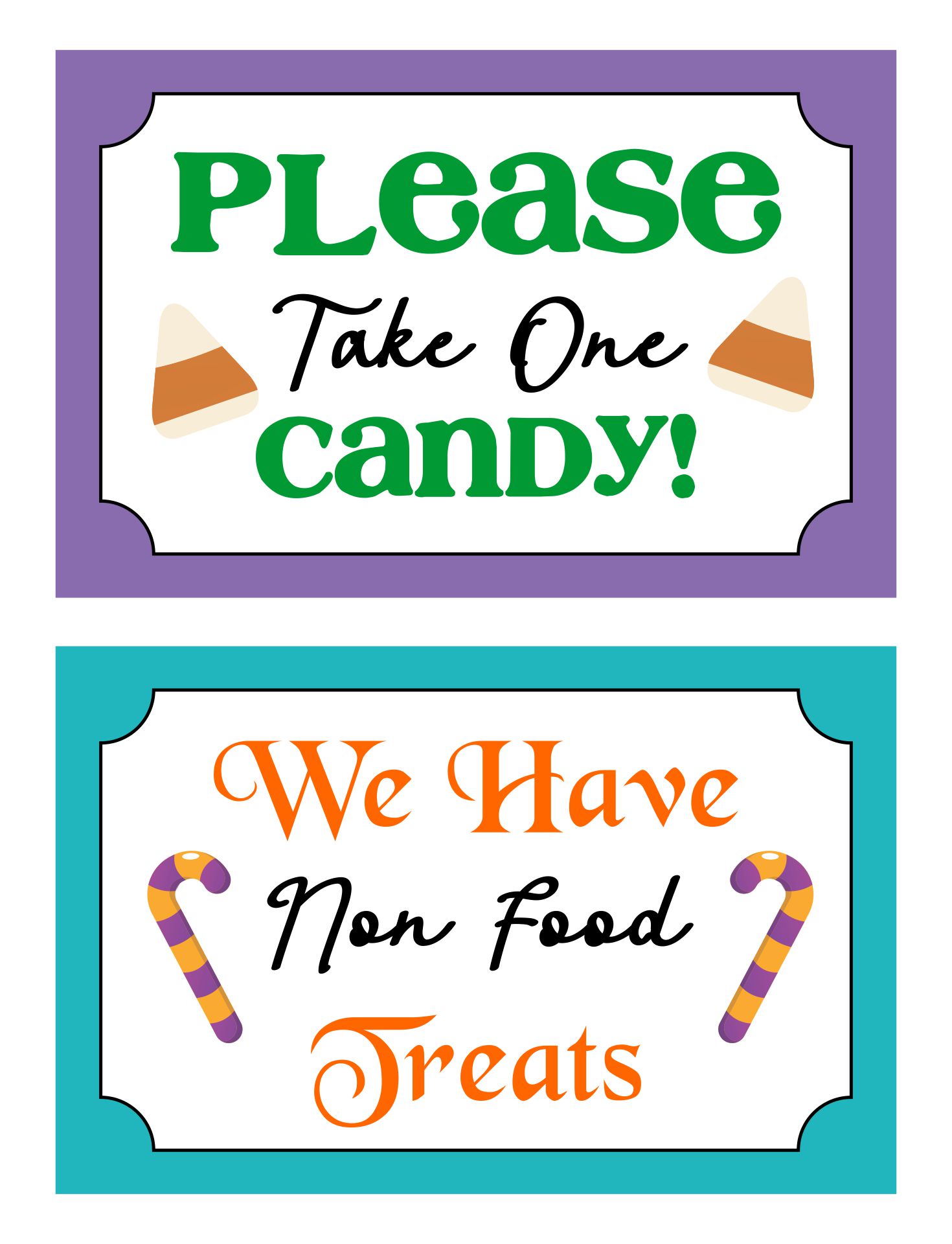 Halloween Signs For Candy Printable