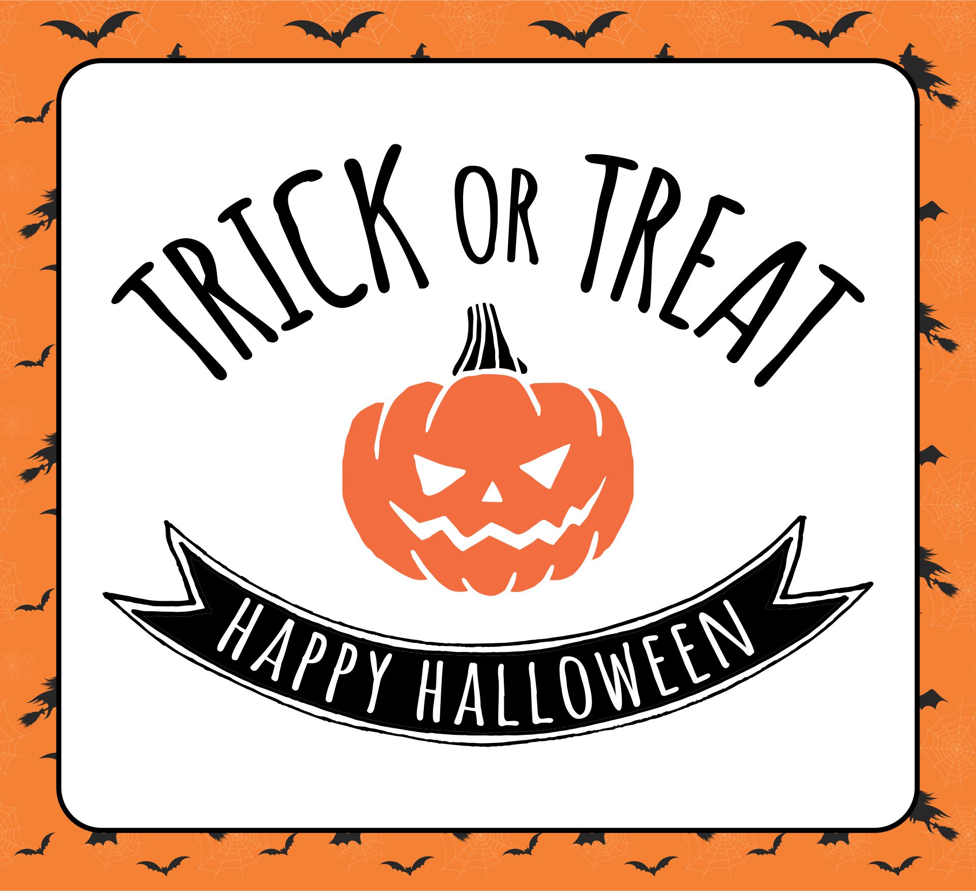 Halloween Trick Or Treat Door Sign