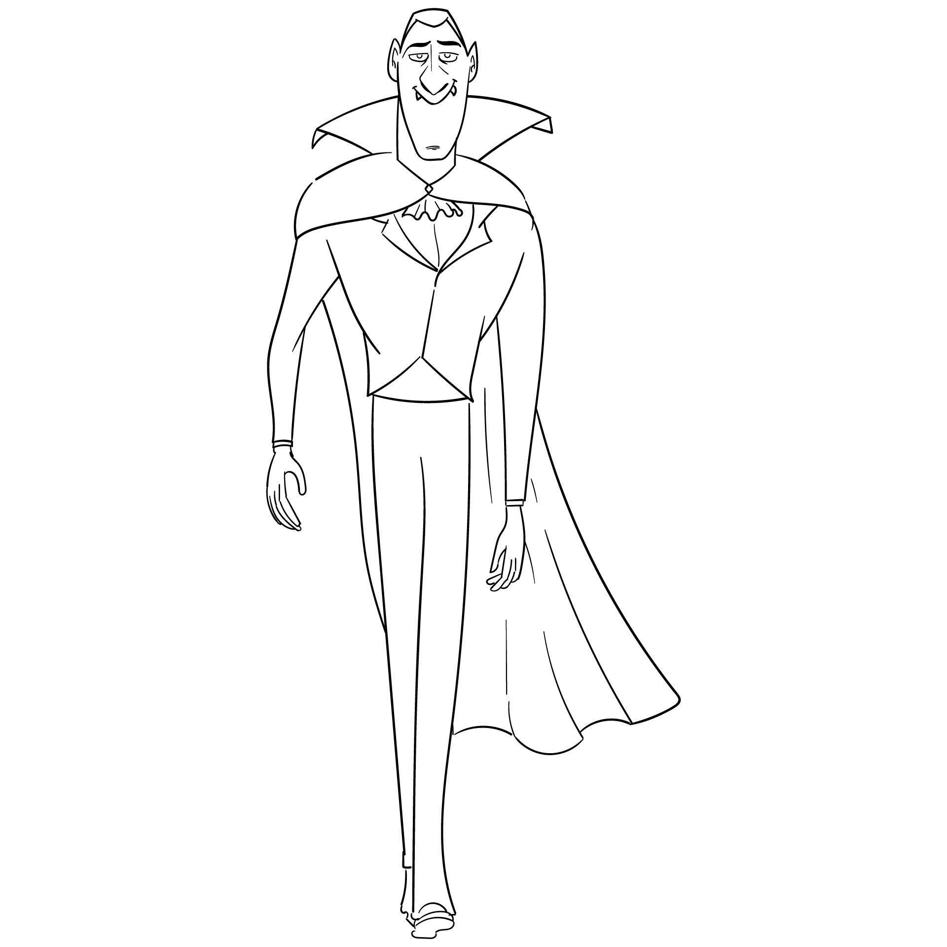 Halloween Vampire Coloring Pages For Kids Printable Free
