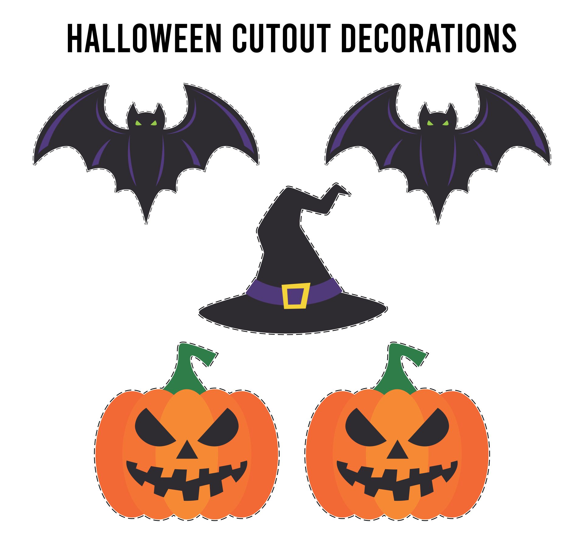 Printable Halloween Cutout Decorations